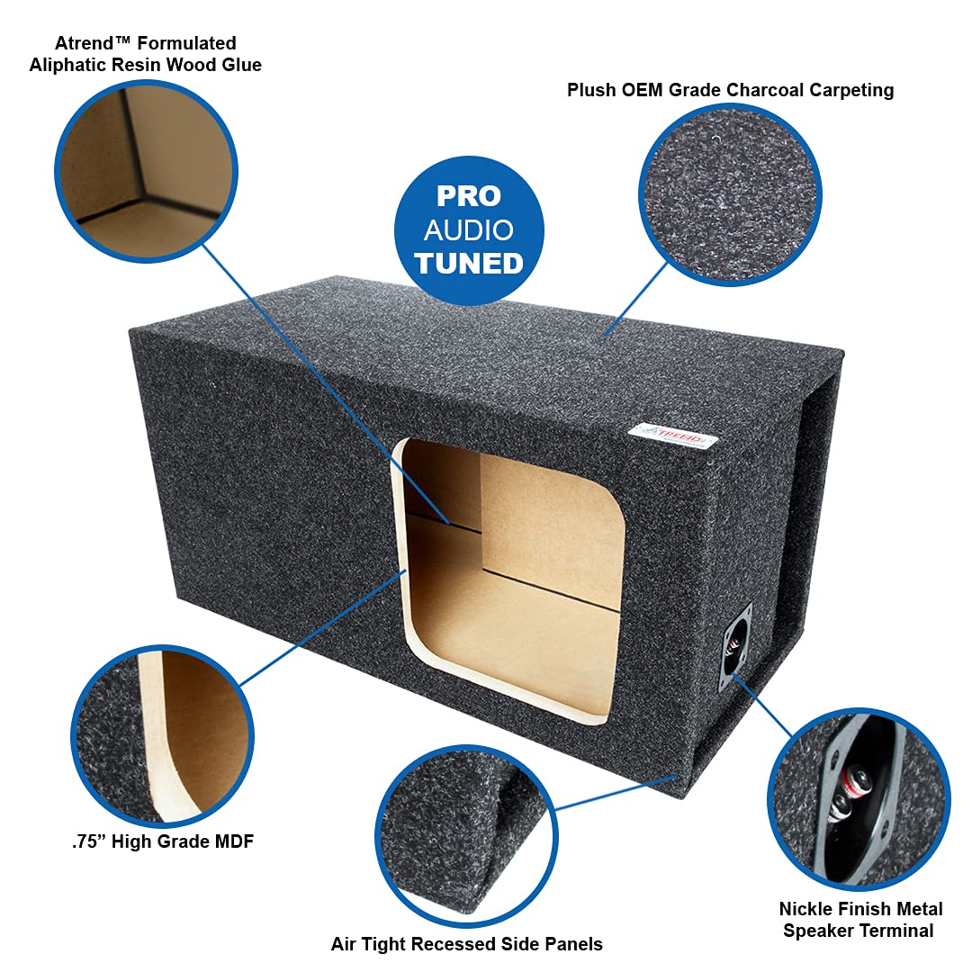 Atrend 12    Dual Vented Subwoofer/Speaker Enclosure Subwoofer Box Designed For Kicker Solo Baric Model L5 & L7 Subwoofers   Nic