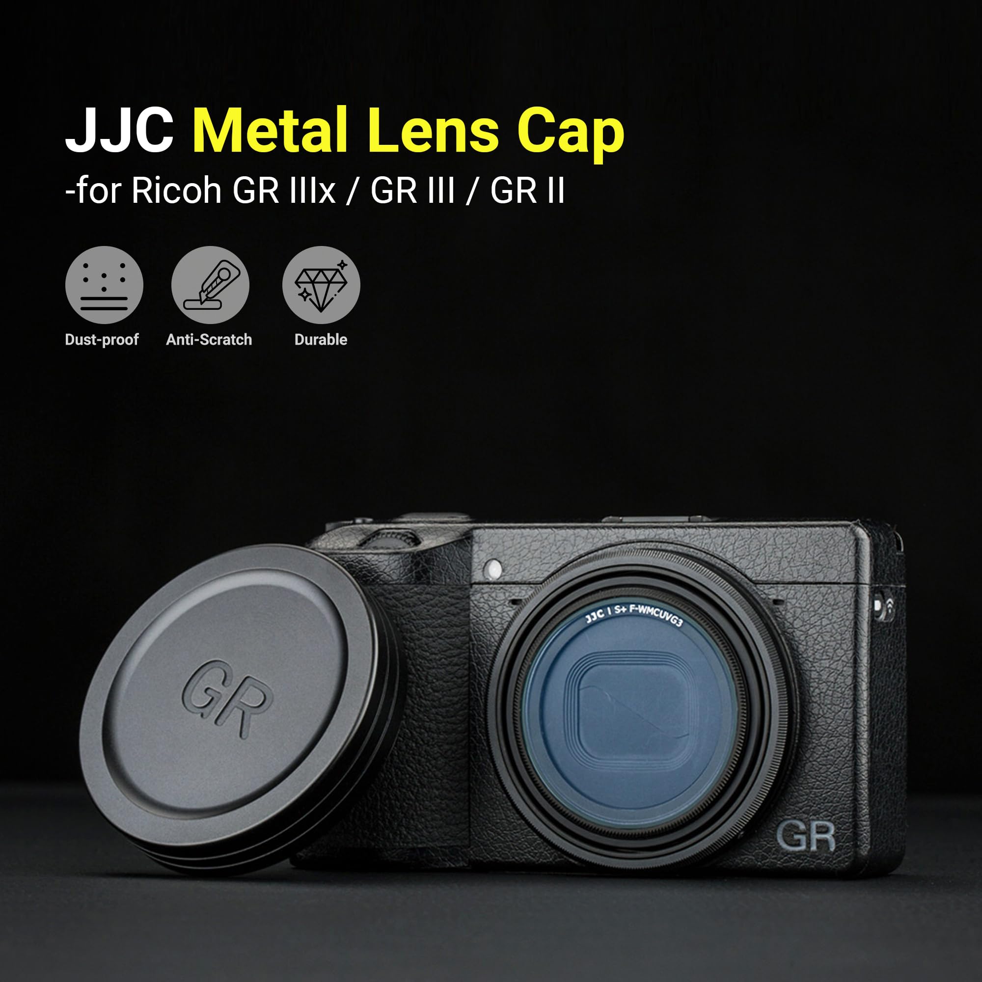 Jjc Aluminum Lens Cap Cover Protector For Ricoh Gr Iiix Gr Iiix Hdf Gr3X Hdf Gr Iii Gr Iii Hdf Gr3 Hdf Gr Ii Gr2 With Soft Eva I