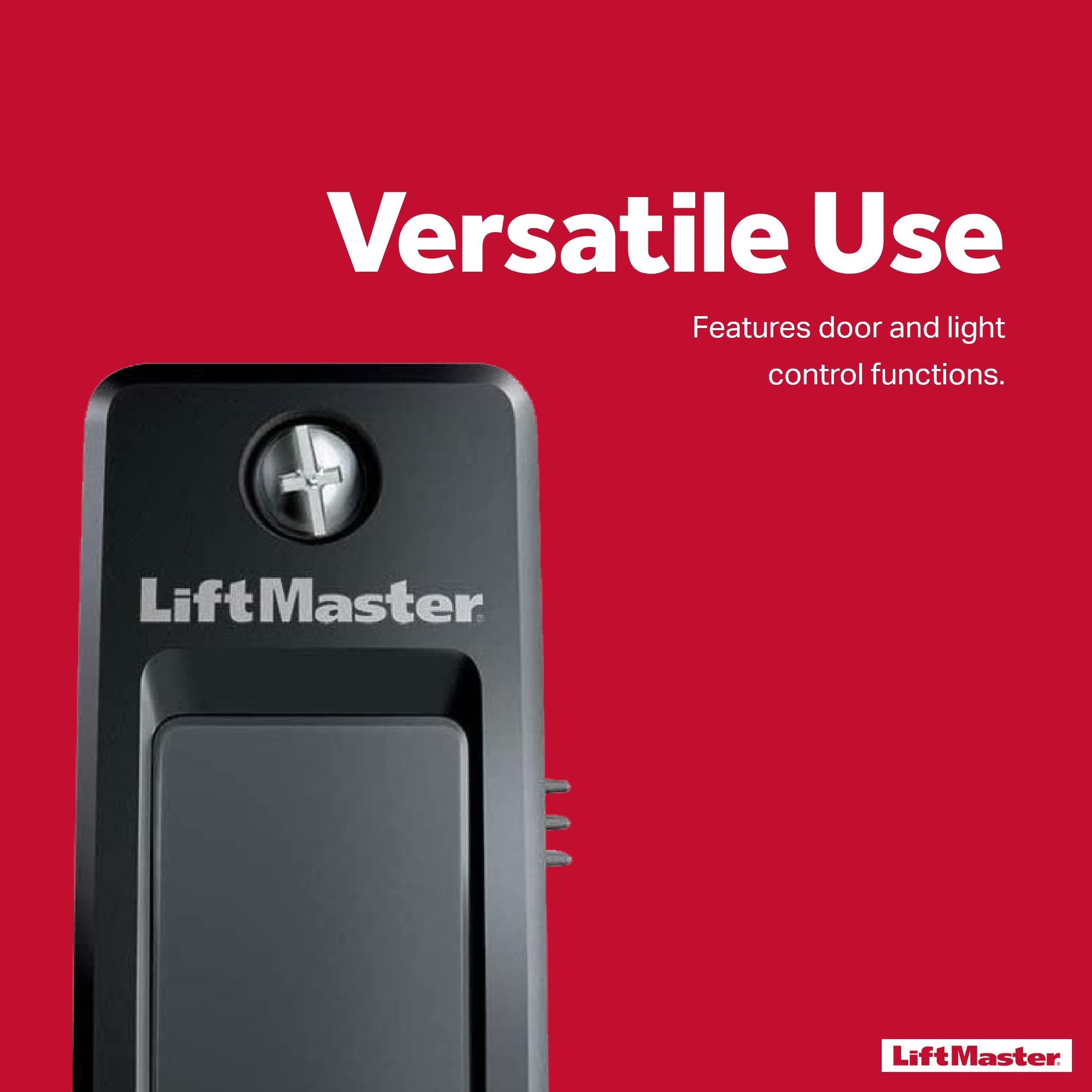 Liftmaster 883Lmw Wall Mounted Wired Push Garage Door Opener And Doorbell Button With Light Button