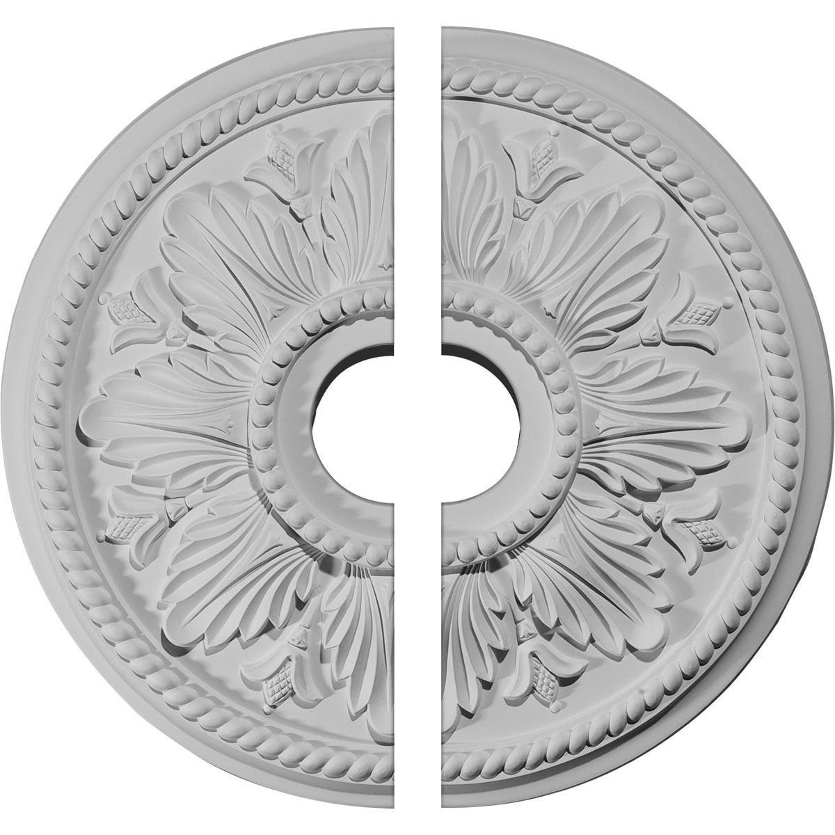 Ekena Millwork Cm18Ed12 Edinburgh Ceiling Medallion, 18 1/8''Od X 3 1/2''Id X 2 3/4''P, Factory Primed