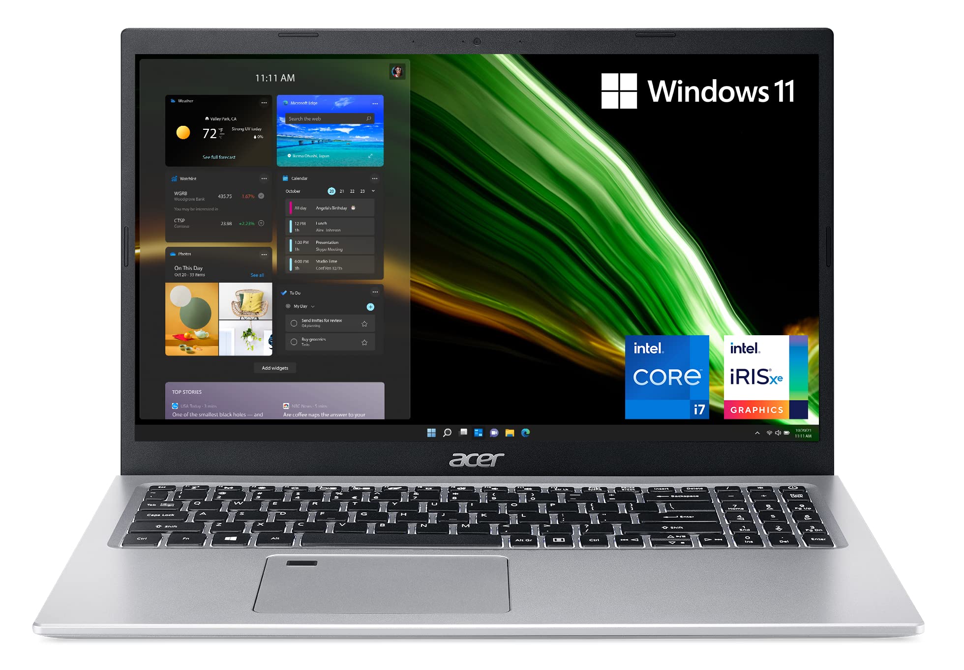 Acer Aspire 5 A51556702V Laptop | 15.6 Full HD IPS Display | 11th Gen Intel Core i71165G7 | Intel Iris Xe Graphics | 16GB DD