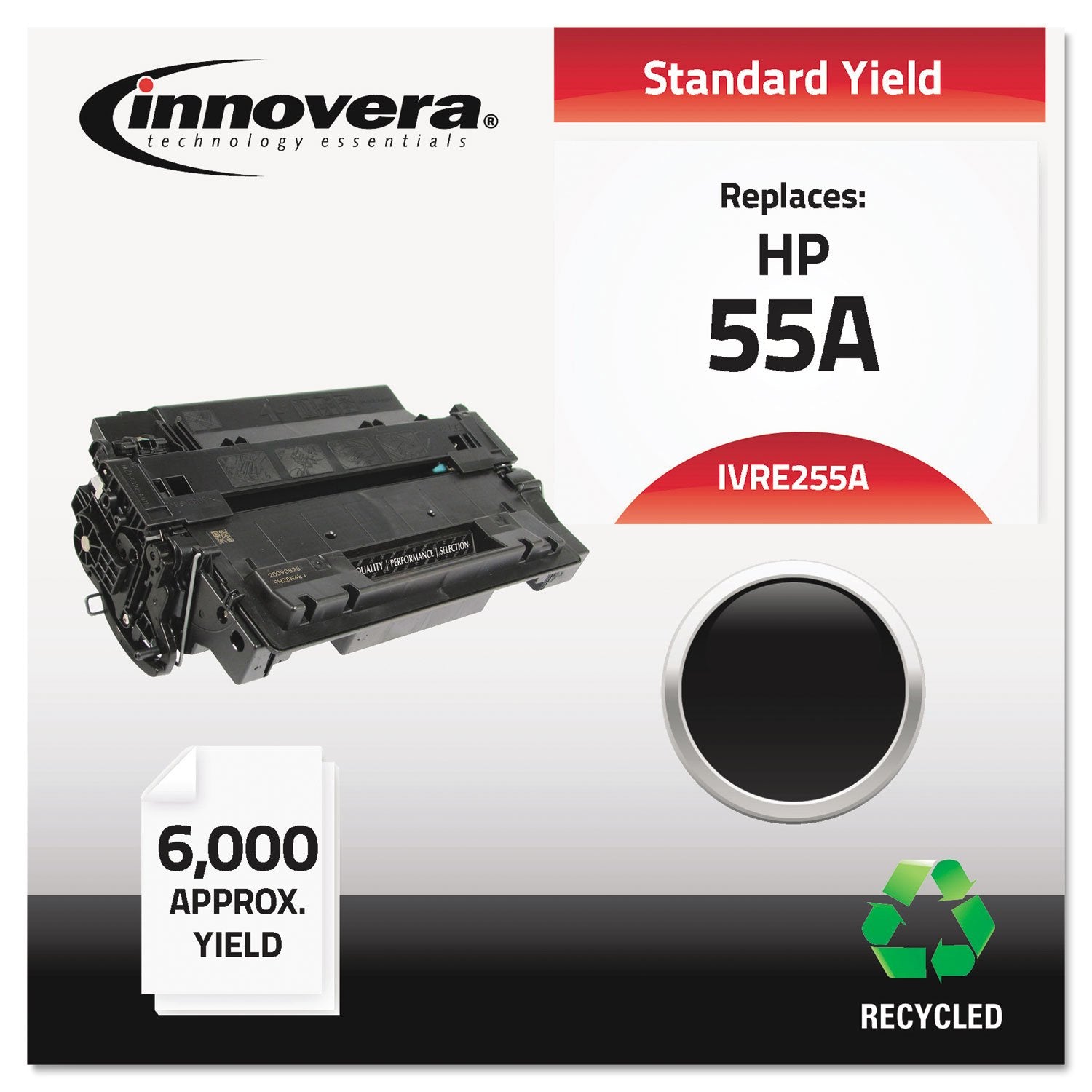 Innovera Ivre255A Remanufactured Ce255A (55A) Toner, Black