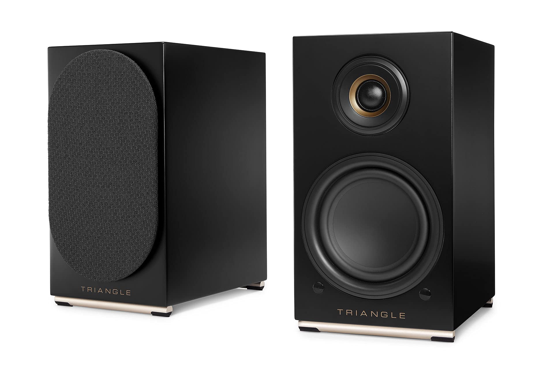 Triangle Audio Aio Twin Wireless Bluetooth Wi Fi Speaker (Pair, Graphite Black)