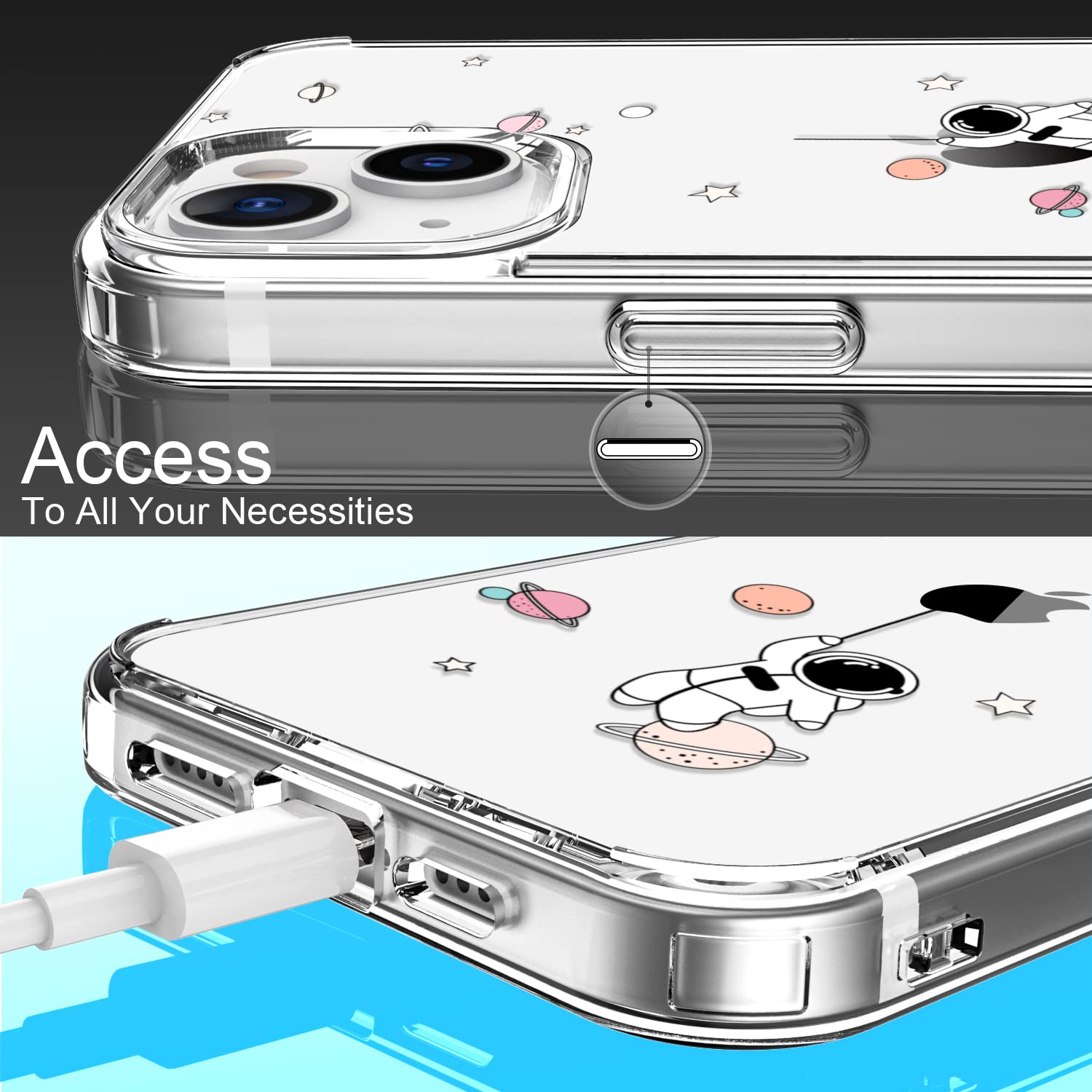 Luhouri Designed For Iphone 13 Mini Case With Screen Protector - Slim Fit, Sturdy Clear Acrylic Cover For Women And Girls - Prot