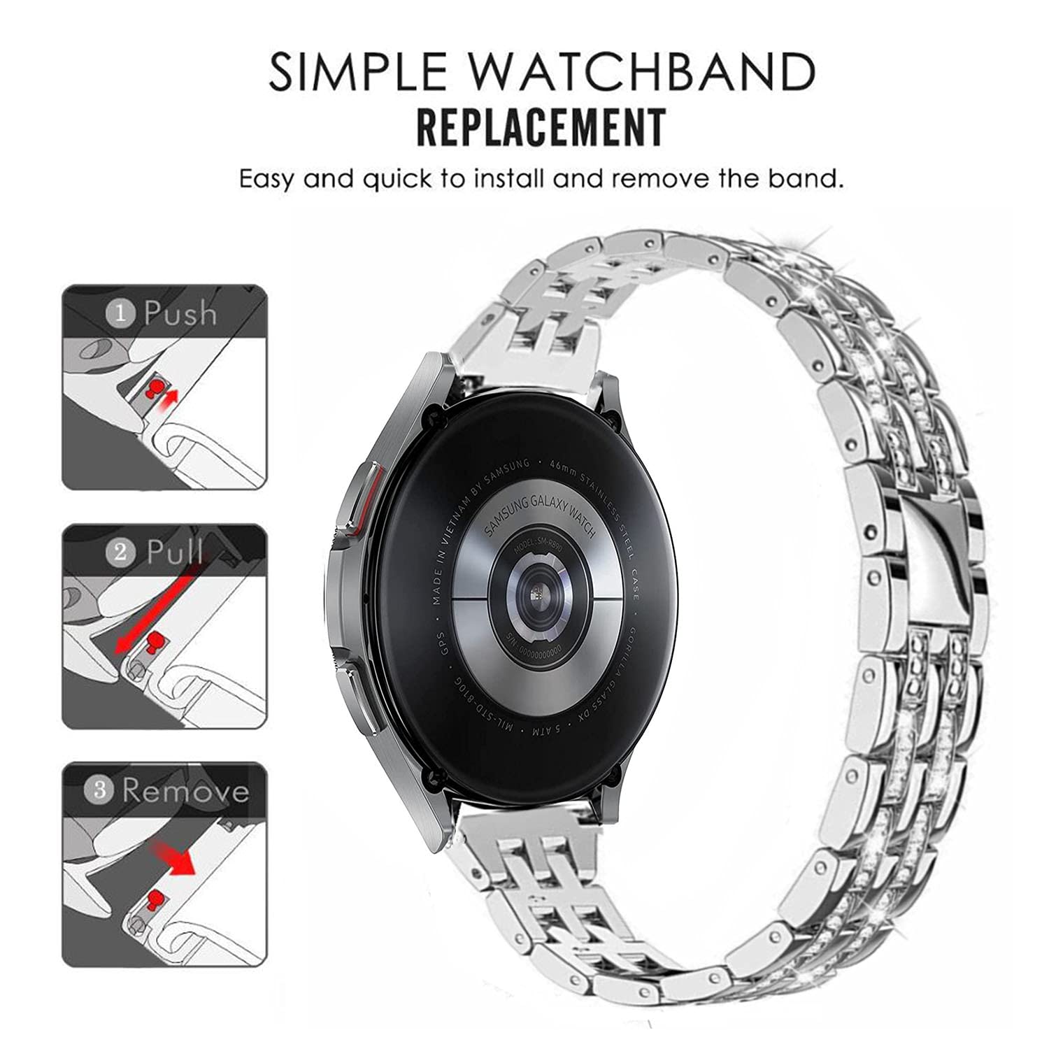 Dealele Bands Compatible With Samsung Galaxy Watch 7 / Fe / 6/6 Classic / 5/5 Pro / 4/4 Classic/Huawei Gt3 / Gt2 42Mm, 20Mm Blin
