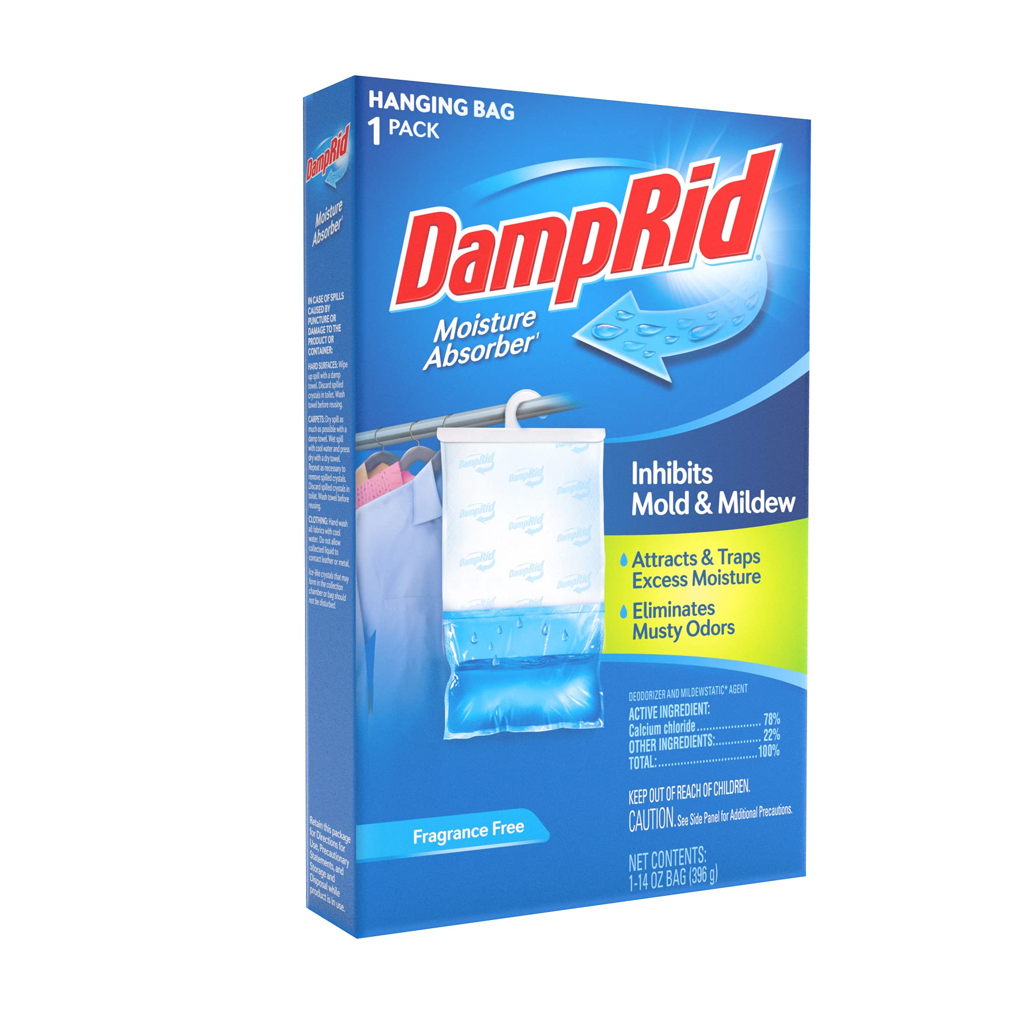 Damprid Fragance Free Hanging Moisture Absorber, 14 Ounce (Pack Of 6)