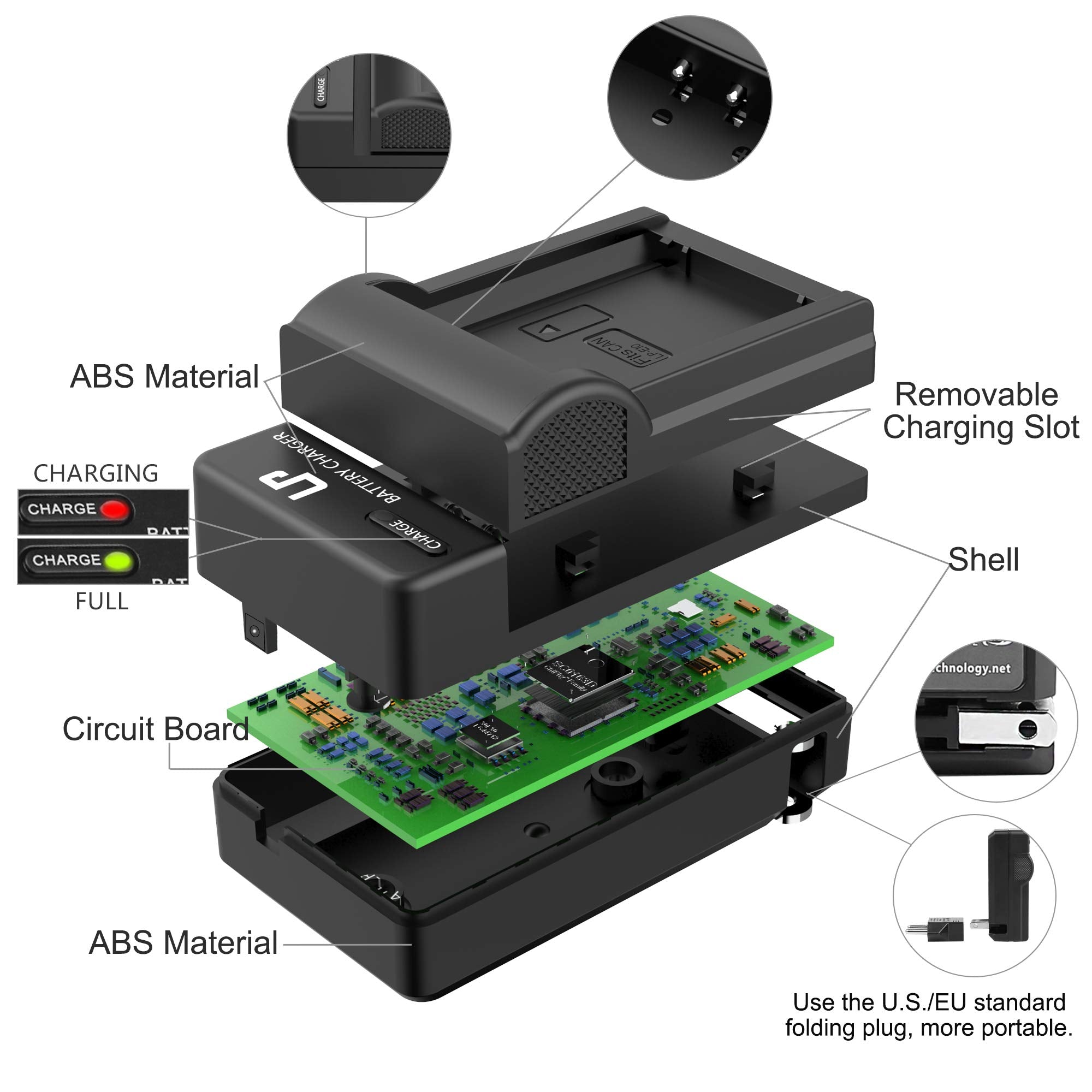 Lp Lp-E10 Battery Charger Pack, 2-Pack Battery & Charger, Compatible With Canon Eos Rebel T7, T6, T5, T3, T100, 4000D, 3000D, 20