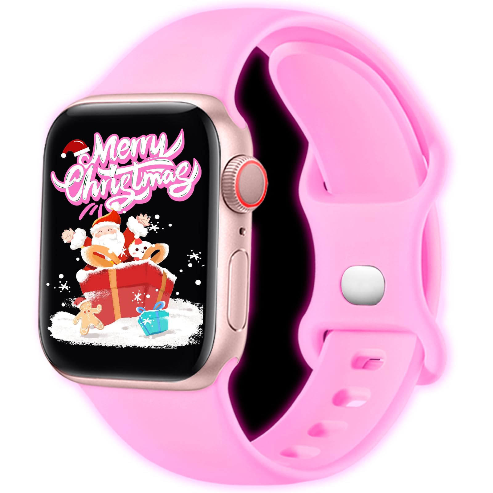 Halloween Glow Band Compatible With Cute Apple Watch Bands 44Mm 45Mm 40Mm 38Mm 41Mm 42Mm 49Mm For Women Men, Soft Silicone Strap