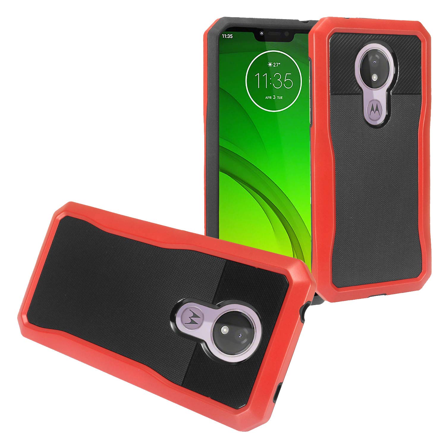 Z Gen   Compatible With Motorola Moto G7 Power, G7 Supra   Slim Hybrid Phone Case   Dc1 Red