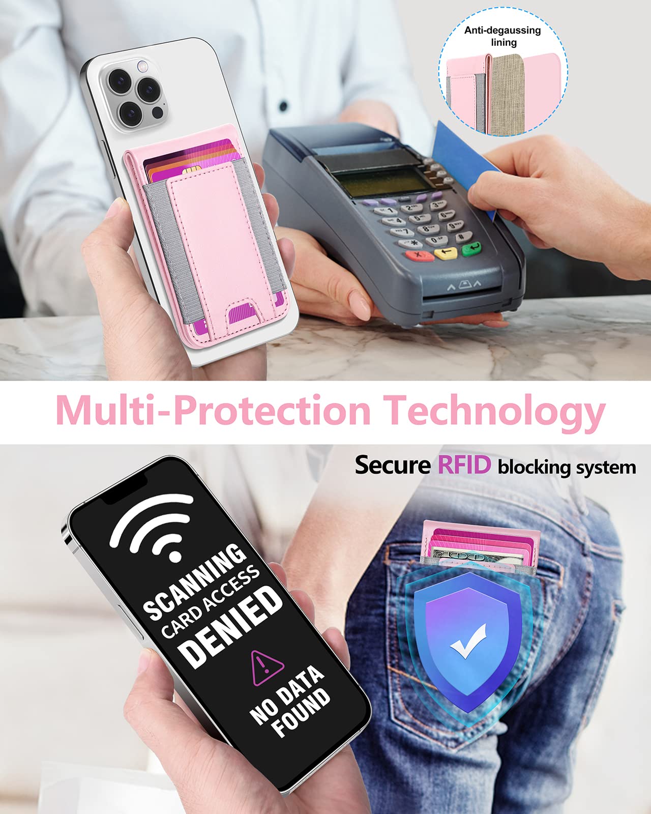 For Magsafe Wallet, Up Grade With Iphone Wallet And Adjustable Stand, Open Id Window, Magnetic Wallet For Iphone 16/15/14 Pro Ma