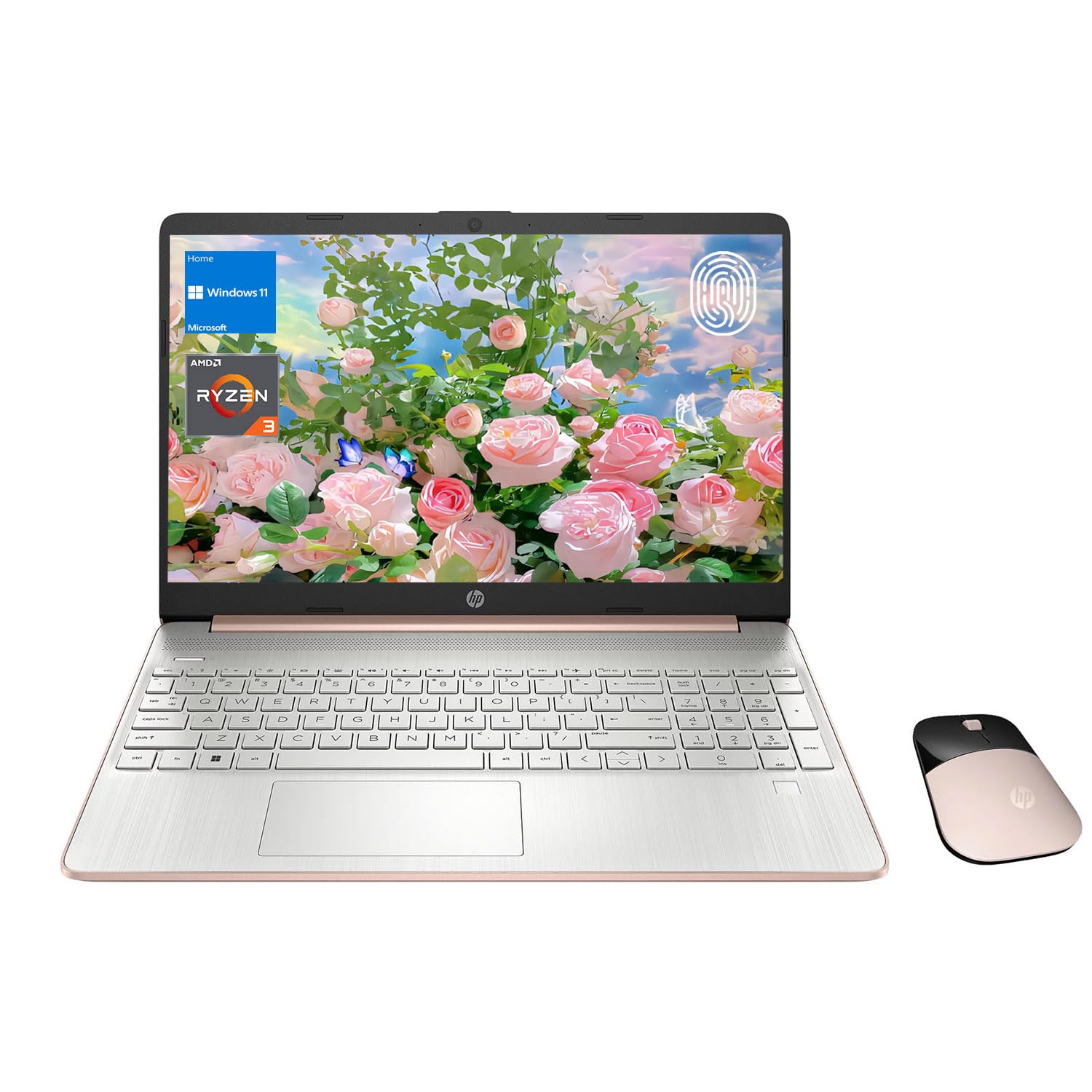 HP Portable Laptop, 15.6 HD Anti-Glare Display, AMD Ryzen 3 3250U, 32GB RAM, 1TB PCIe SSD, Student and Business, Webcam, Fingerp