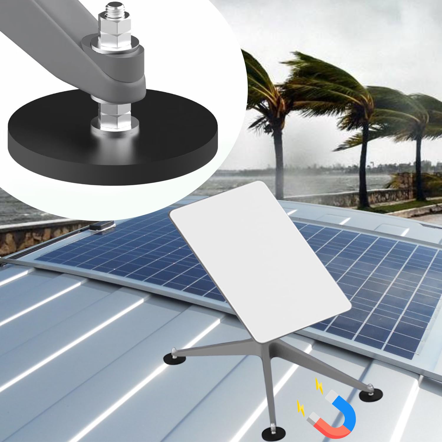 280Lbs Starlink Magnetic Roof Mount,Strong Magnet Starlink Mounting Kit For Star Link Internet Kit Satellite Starlink Accessorie