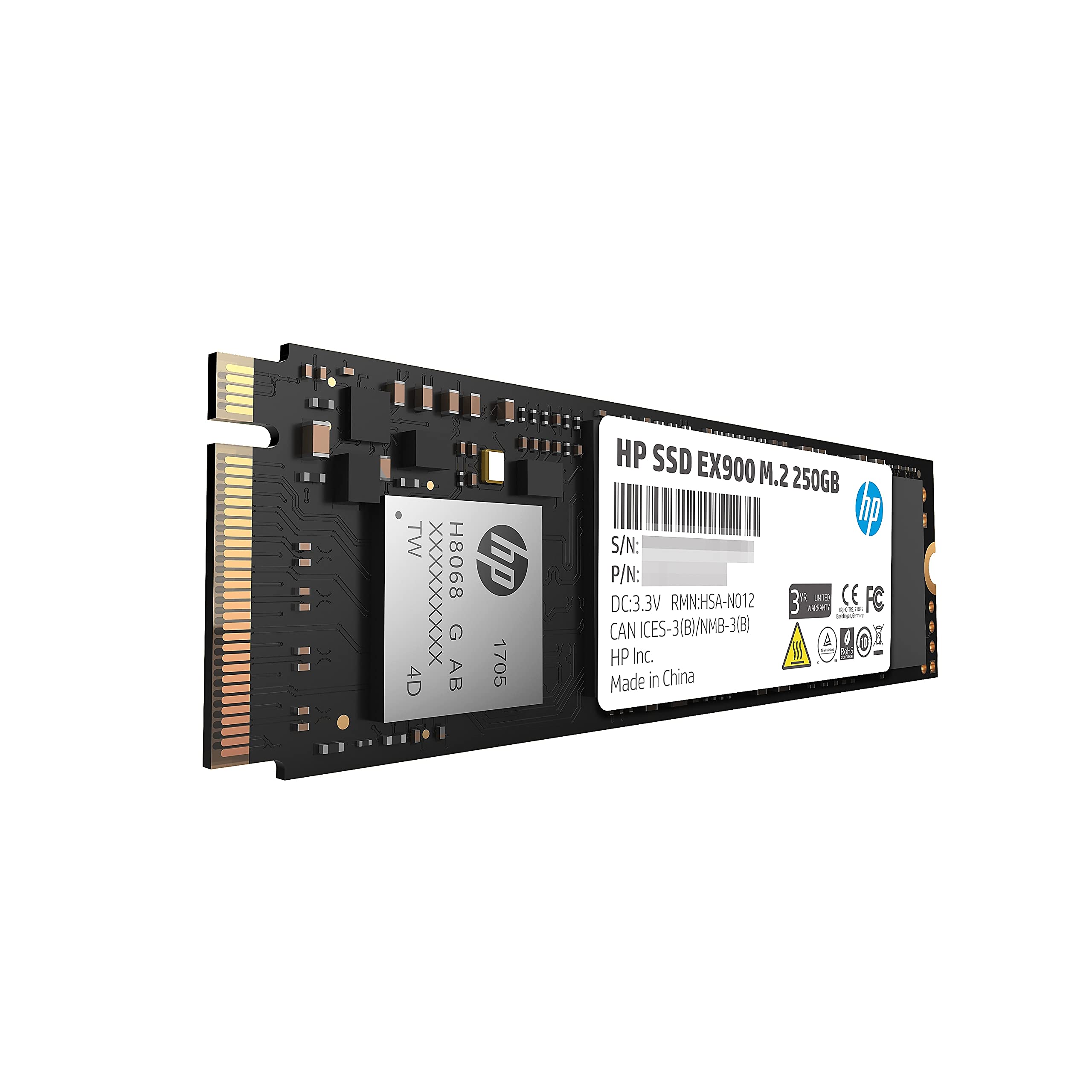 Hp Ex900 M.2 250Gb Pcie 3.0 X4 Nvme 3D Tlc Nand Internal Solid State Drive (Ssd) 2Yy43Aa#Abc