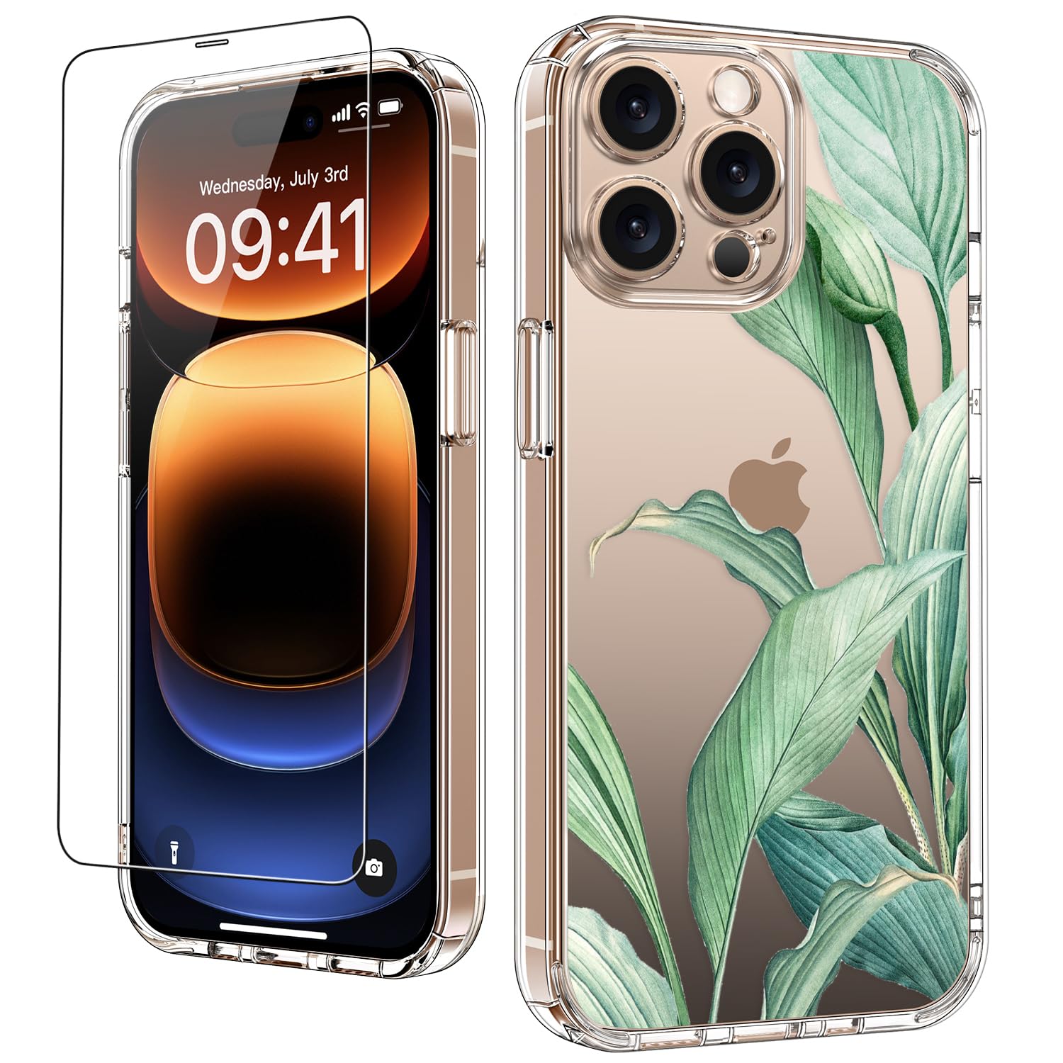 Luhouri For Iphone 16 Pro Max Case With Screen Protector   Crystal Clear Cover   Fashionable Pattern Design   Wireless Charging