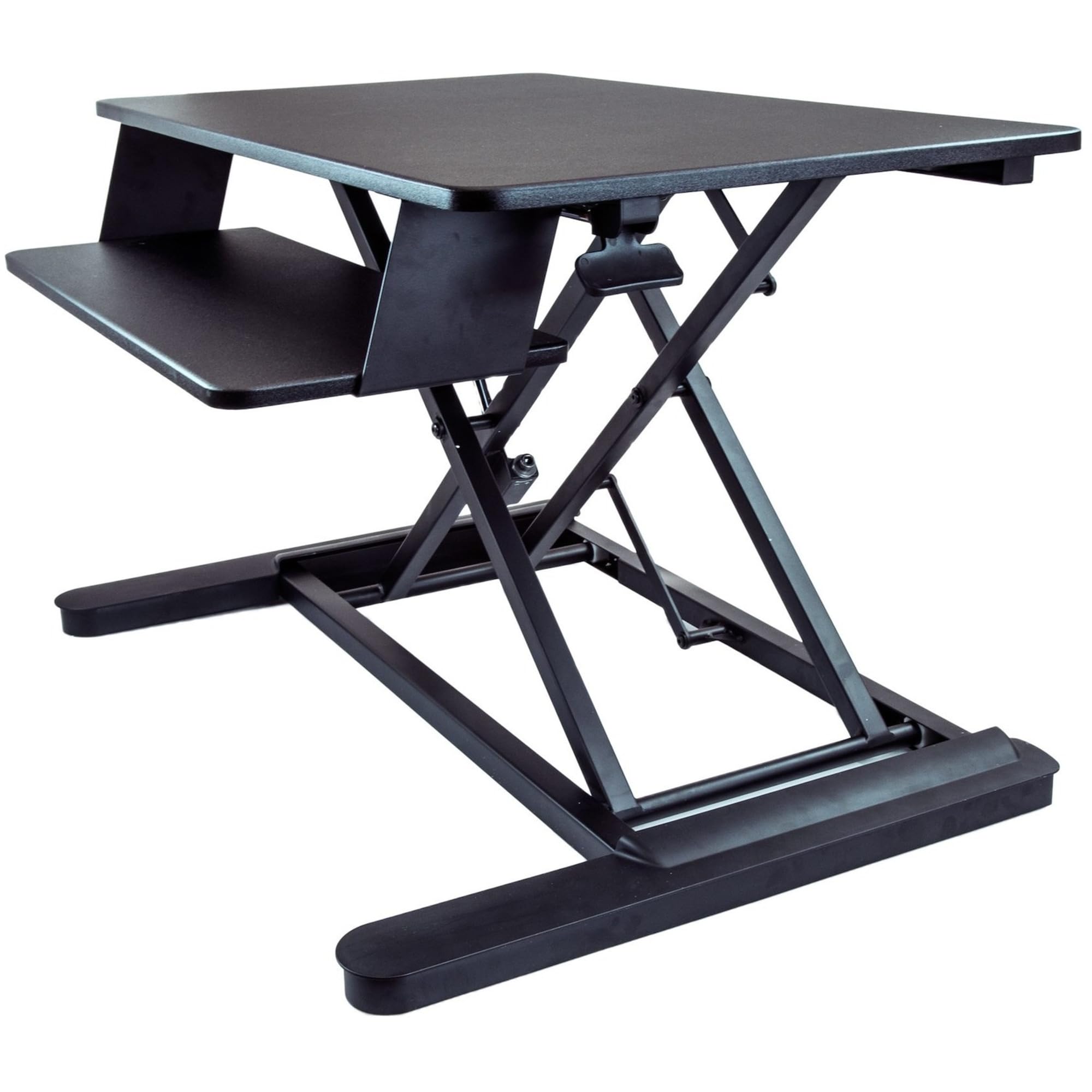 StarTech.com Sit Stand Desk Converter with Keyboard Tray - Large 35    x 21 Surface - Height Adjustable Ergonomic Desktop/Tablet