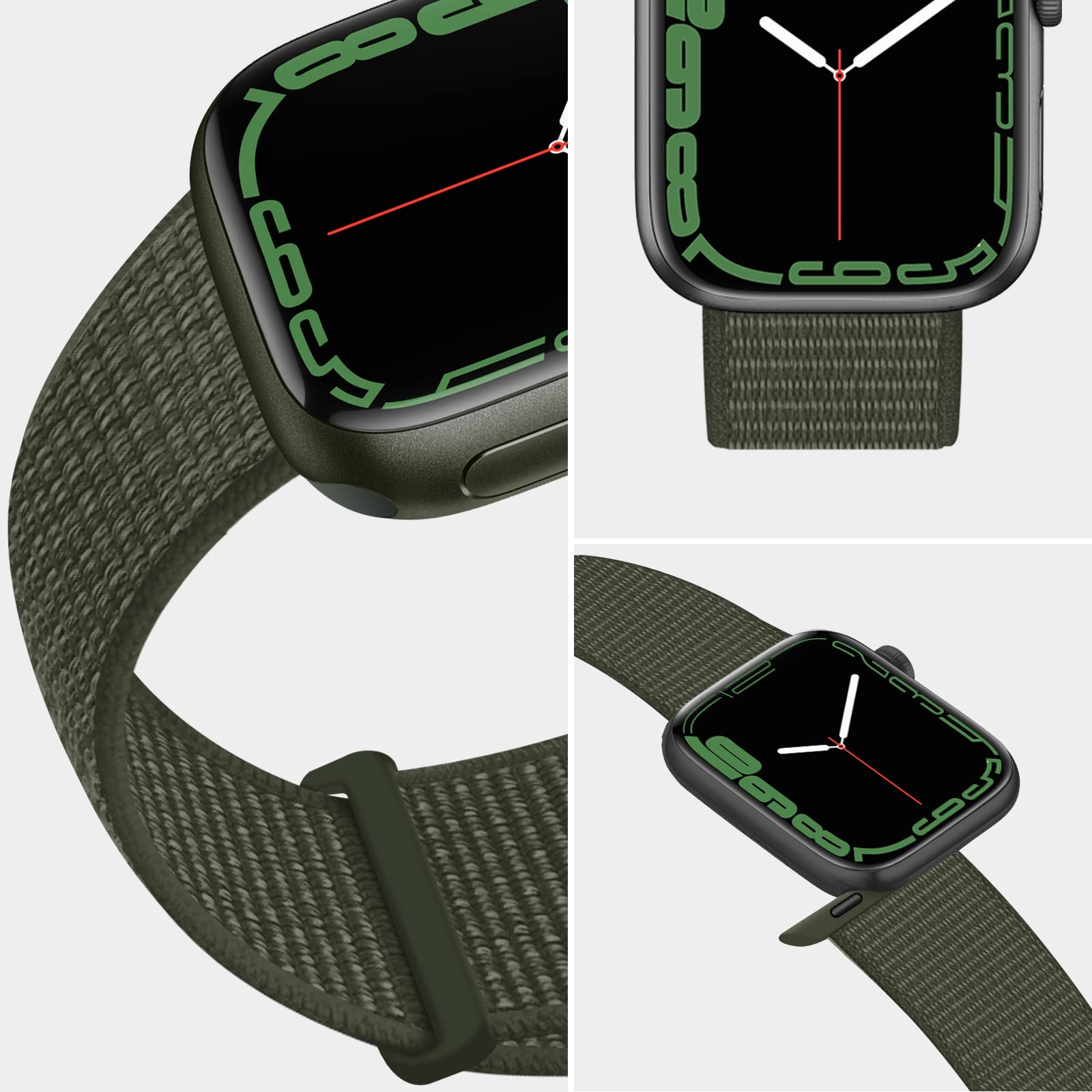Sport Loop Nylon Band Compatible With Apple Watch Band 38Mm/40Mm/41Mm/42Mm For Series 10 Ultra 2 Iwatch Series 10 1 Strap, Fit F