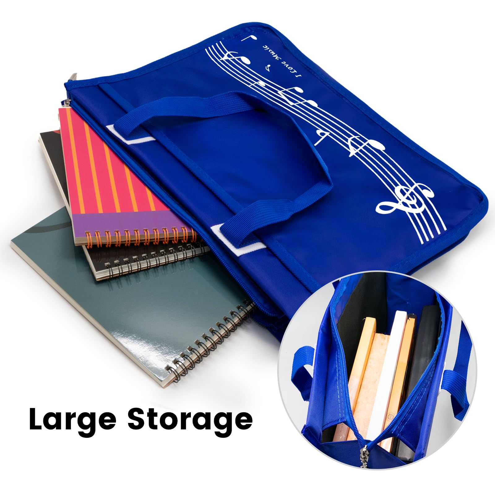 Bestsounds Piano Bag, Zipper Waterproof Music Book Tote Bag Piano Accessories For Students Kids, Women, Gifts For Musicians (Dar