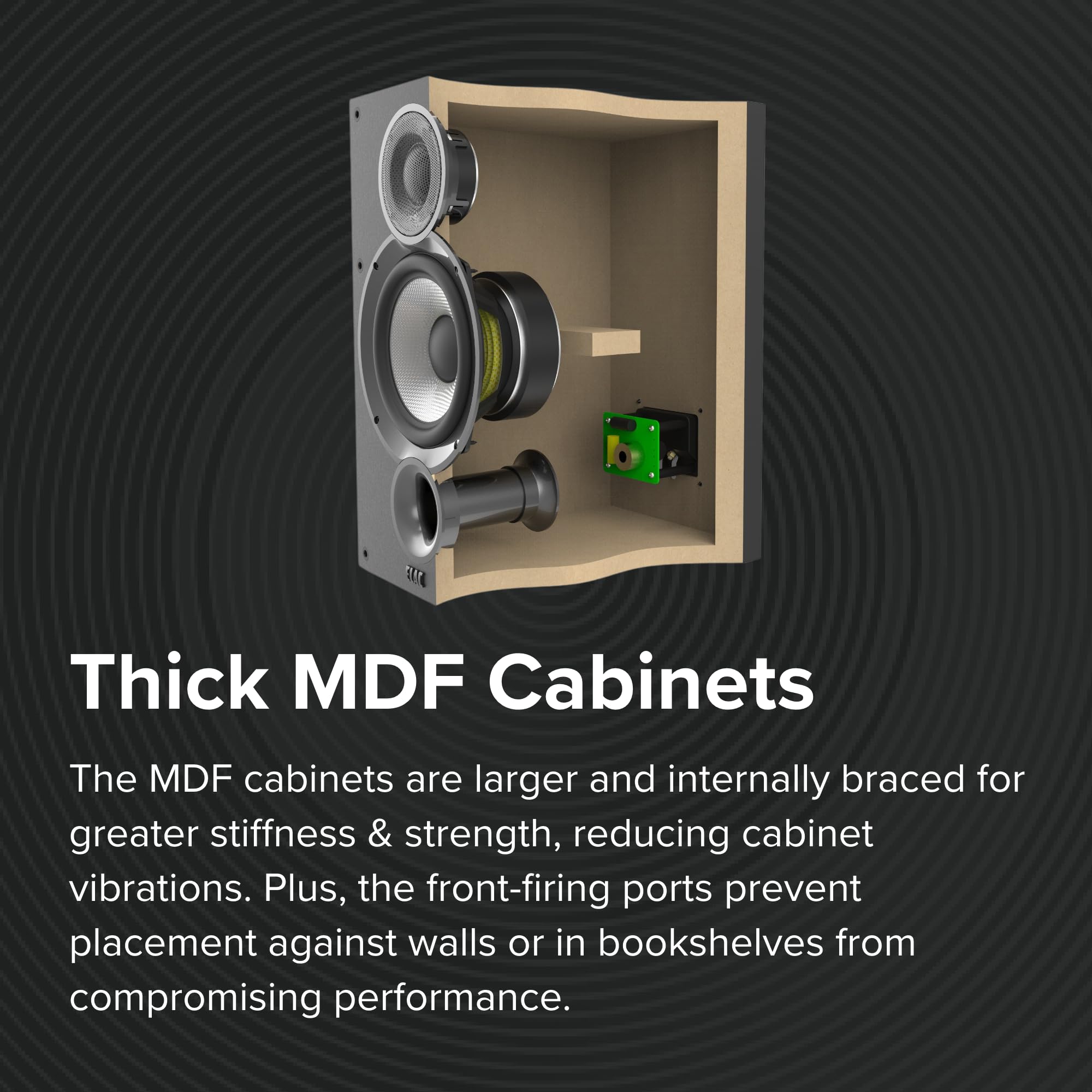 Elac Debut 2.0 B5.2 Bookshelf Speakers, Black (Pair) - 1    Cloth Dome Tweeter & 5.25    Aramid Fiber Woofer - 2-Way Bass Reflex