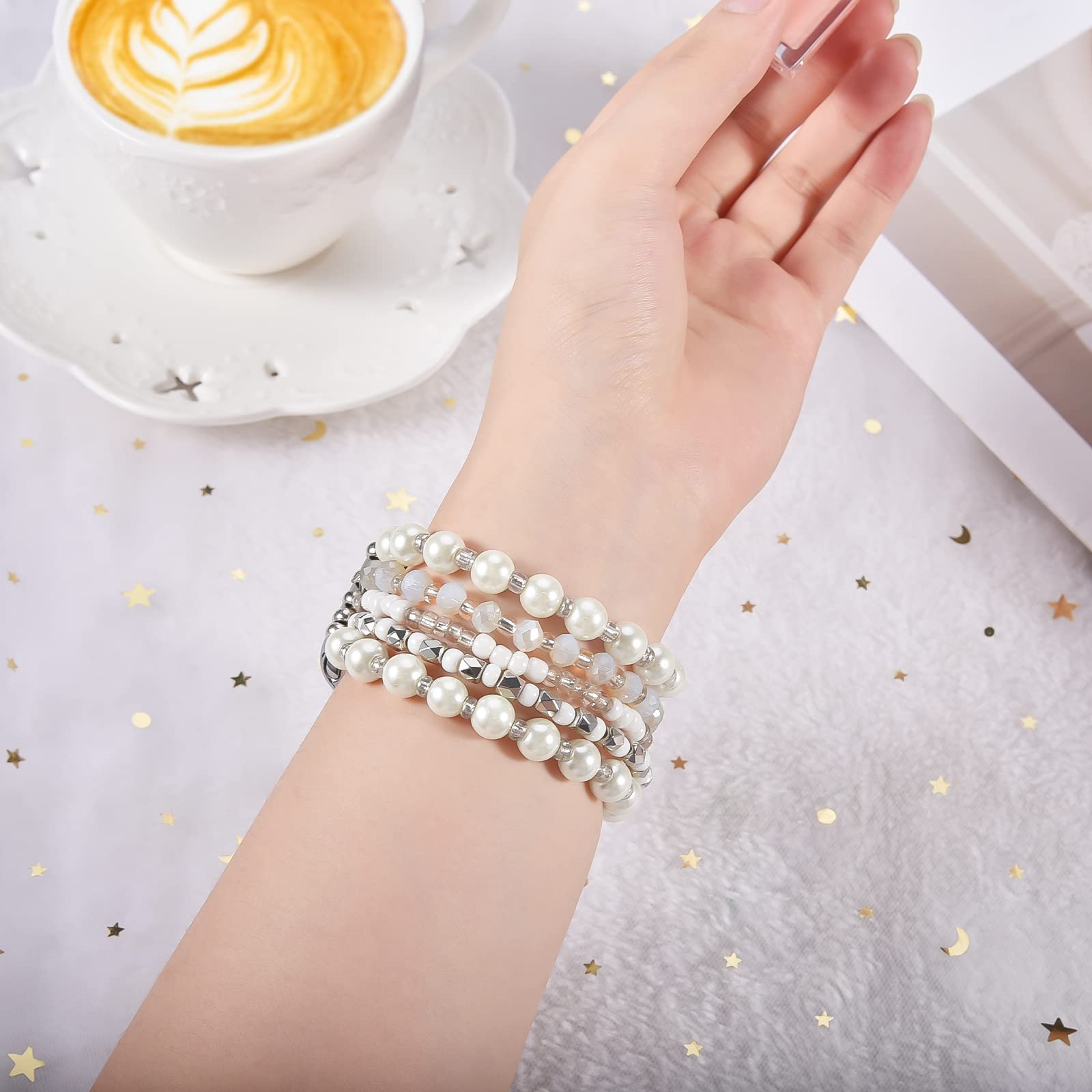 Visoom Beaded Bracelet Compatible For Apple Watch Band 40Mm/38Mm/41Mm Series 9 8 7 Se Series 6/5/4 Women Fashion Cute Handmade S