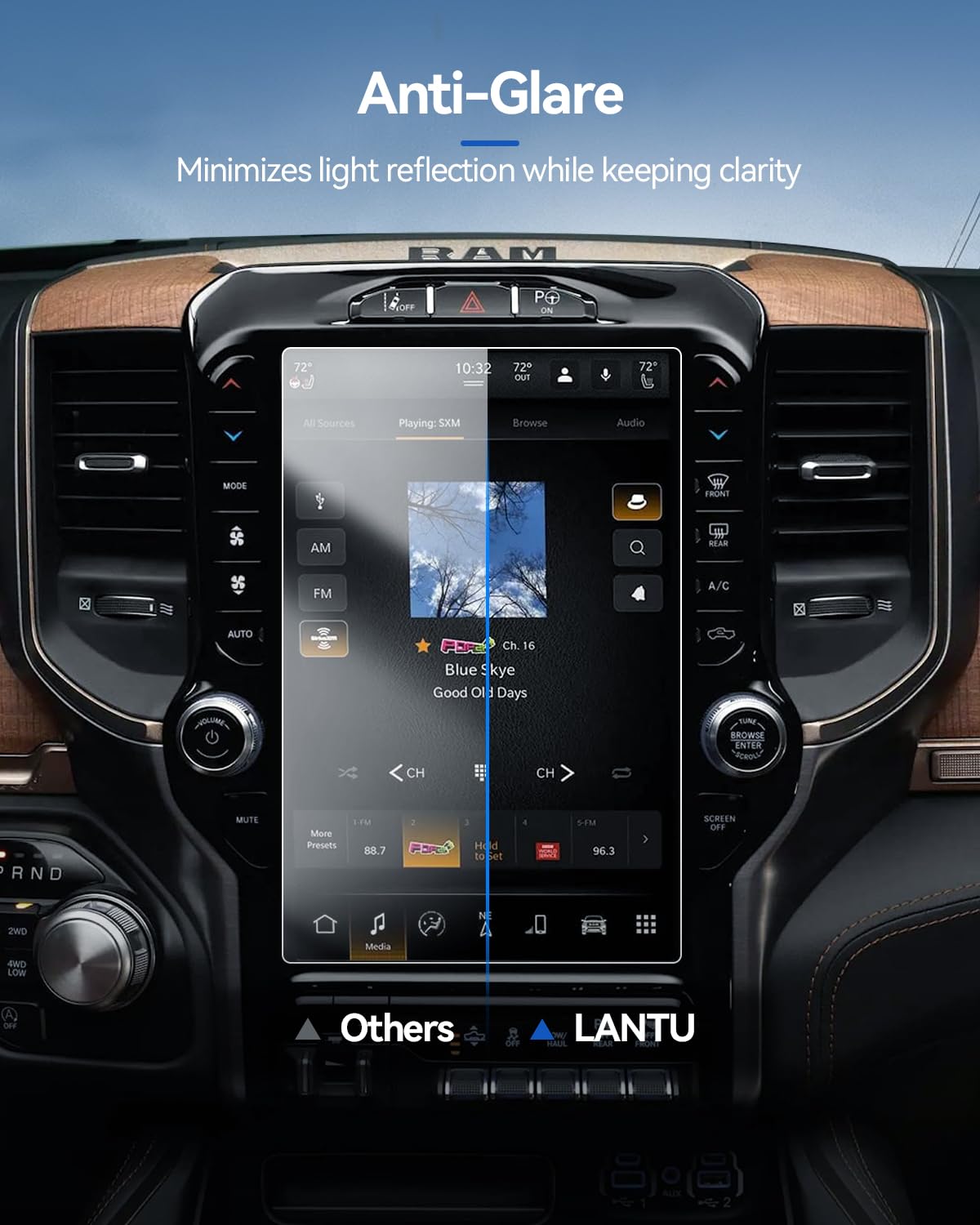 Lantu Car Screen Protector For 2019 2024 Dodge Ram 1500 2500 3500 Accessories Trx Rebel Laramie Limited Uconnect Trucks Pickup 1