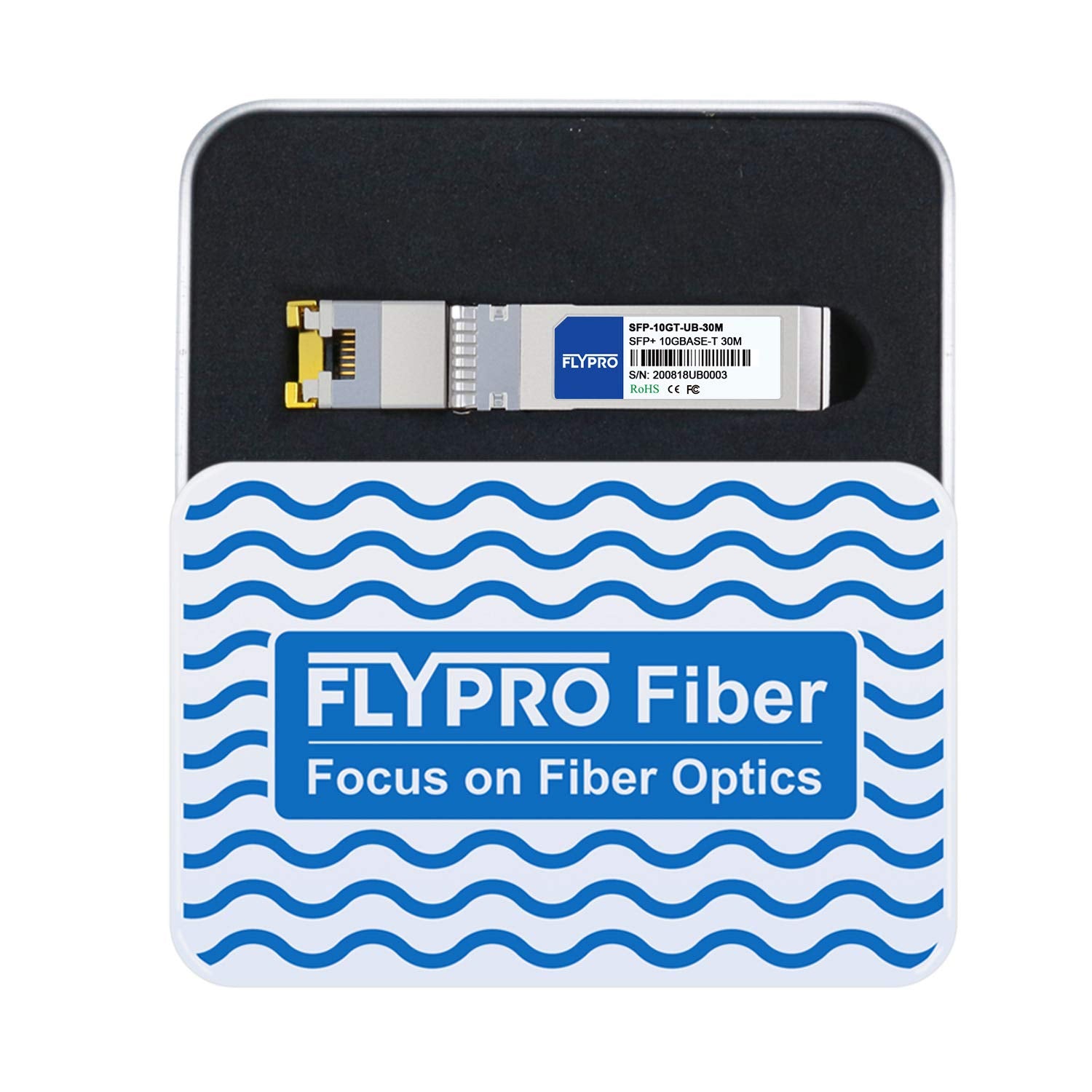 Flyprofiber  10Gbase T Sfp+ To Rj45 For Ubiquiti, Unifi Uf Rj45 10G, Dream Machine Pro.10G T Rj45 Transceiver For Ubiquiti, Ubnt Unifi 10Gbase T Copper Module Cat6A/Cat7, 100Ft(30M)