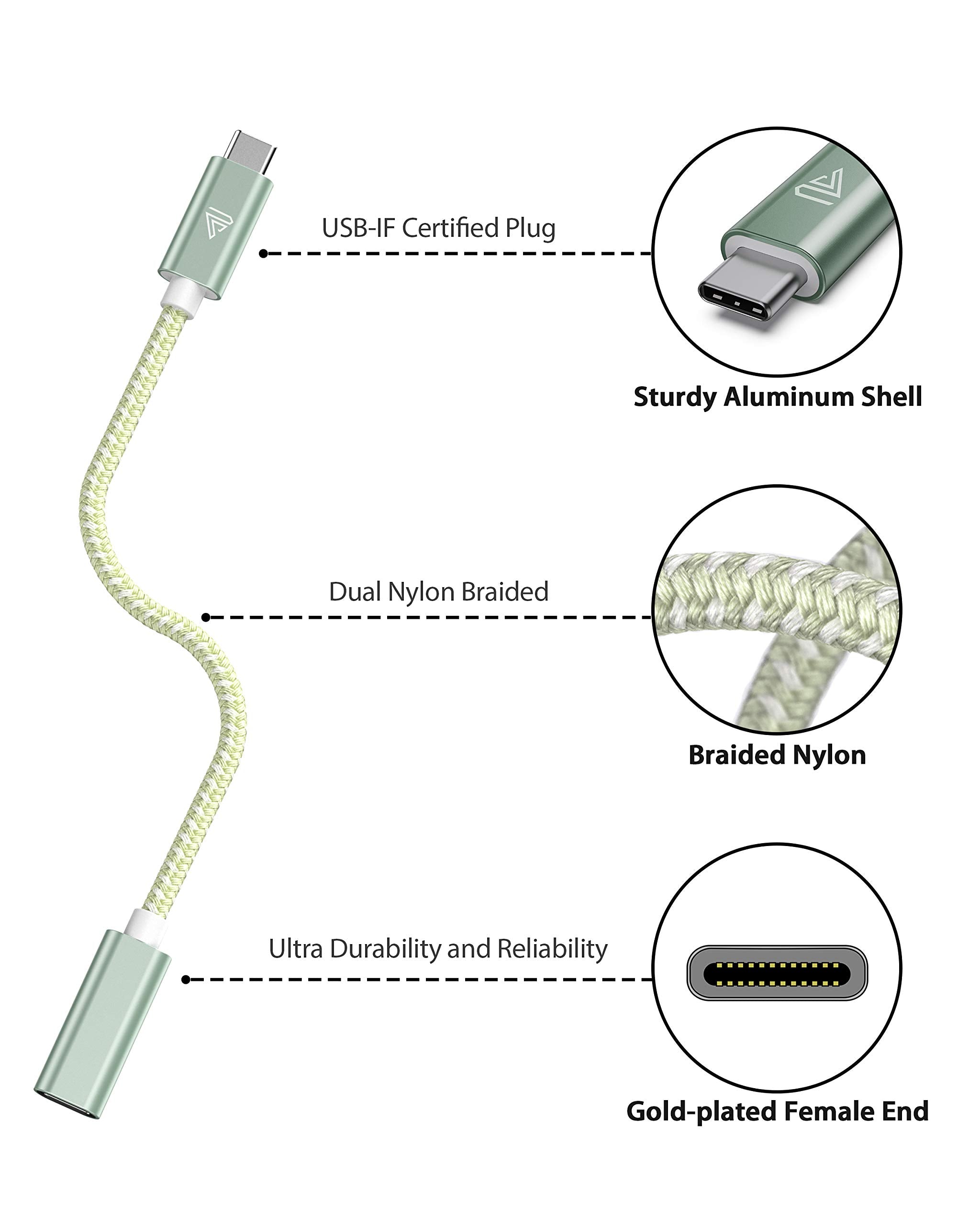 Faracent Usb Type C Extension Cable (3.3Ft/1M/10Gbps), Usb 3.2 Type C 3.1 Male To Female Extension Charging & Sync For Psvr2 Macbook Air M2 Pro/Ipad Mini, Ipad Pro Dell Xps Surface Book Green