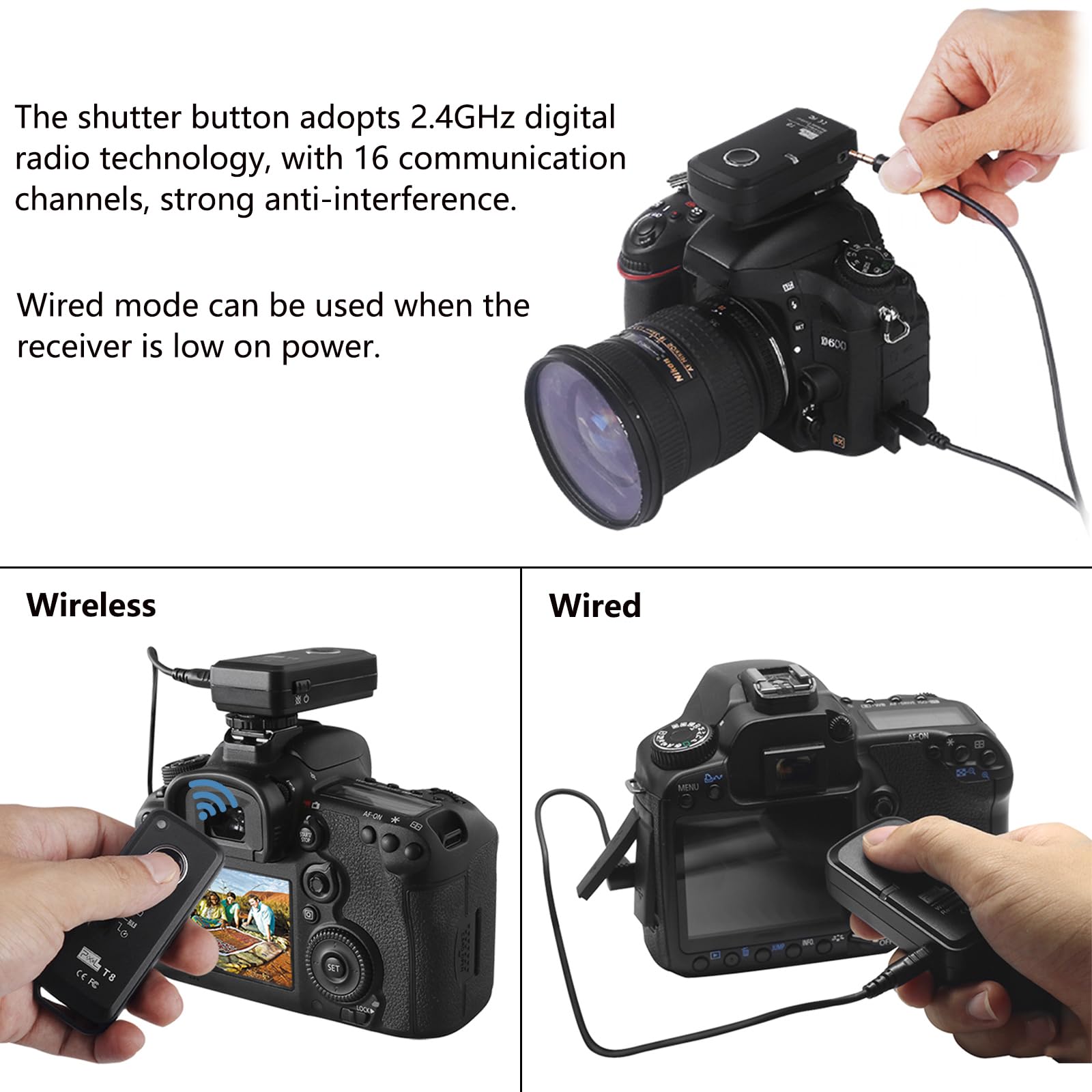Camera Remote Shutter Release Wireless Remote For Camera S1/S2 Compatible With Sony A7, A7Ii, A7Iv, A6300, A6400, A6500, A99, A99M2, A77, A77M2, A580, A560, A550, A500, A350, Rx10M2