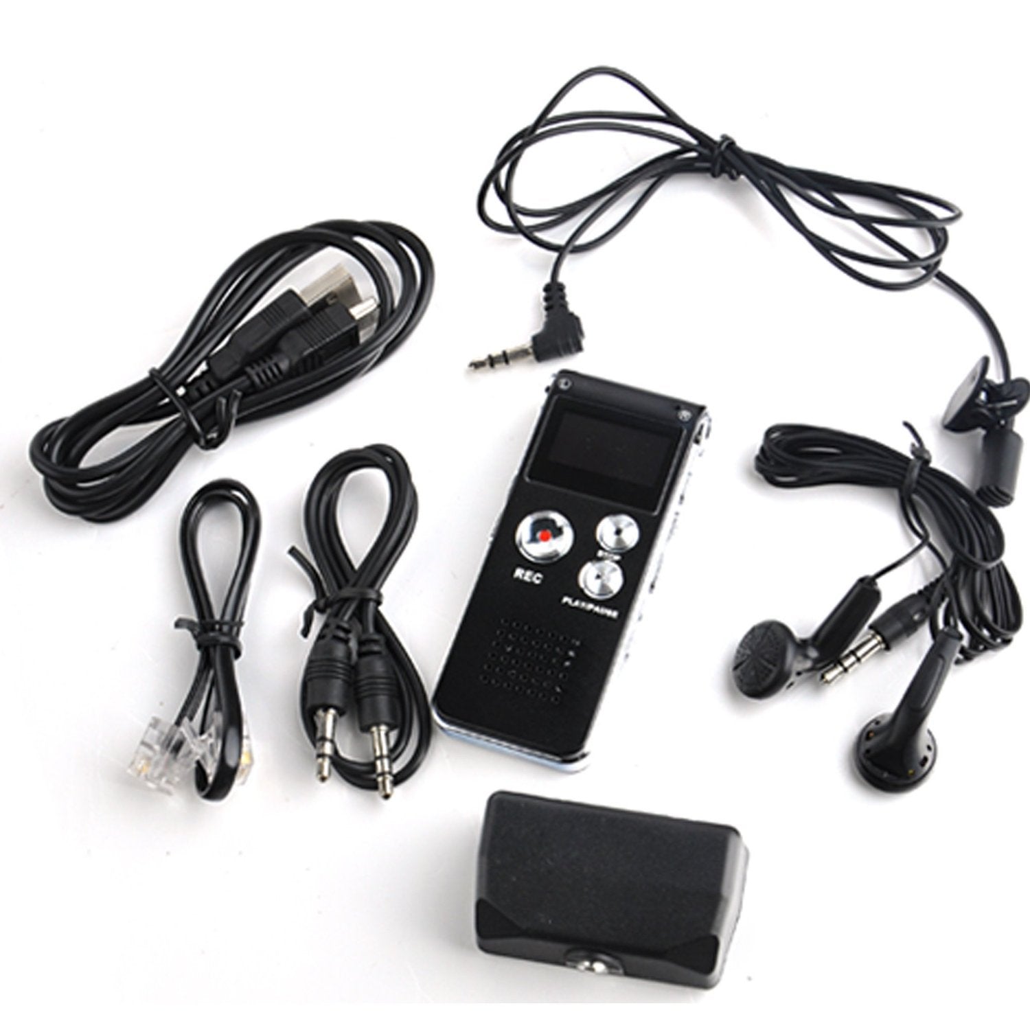 Aketek Multifunctional Rechargeable 8G 8Gb 650Hr Digital Audio Voice Recorder Dictaphone Mp3 Player Fm (12)