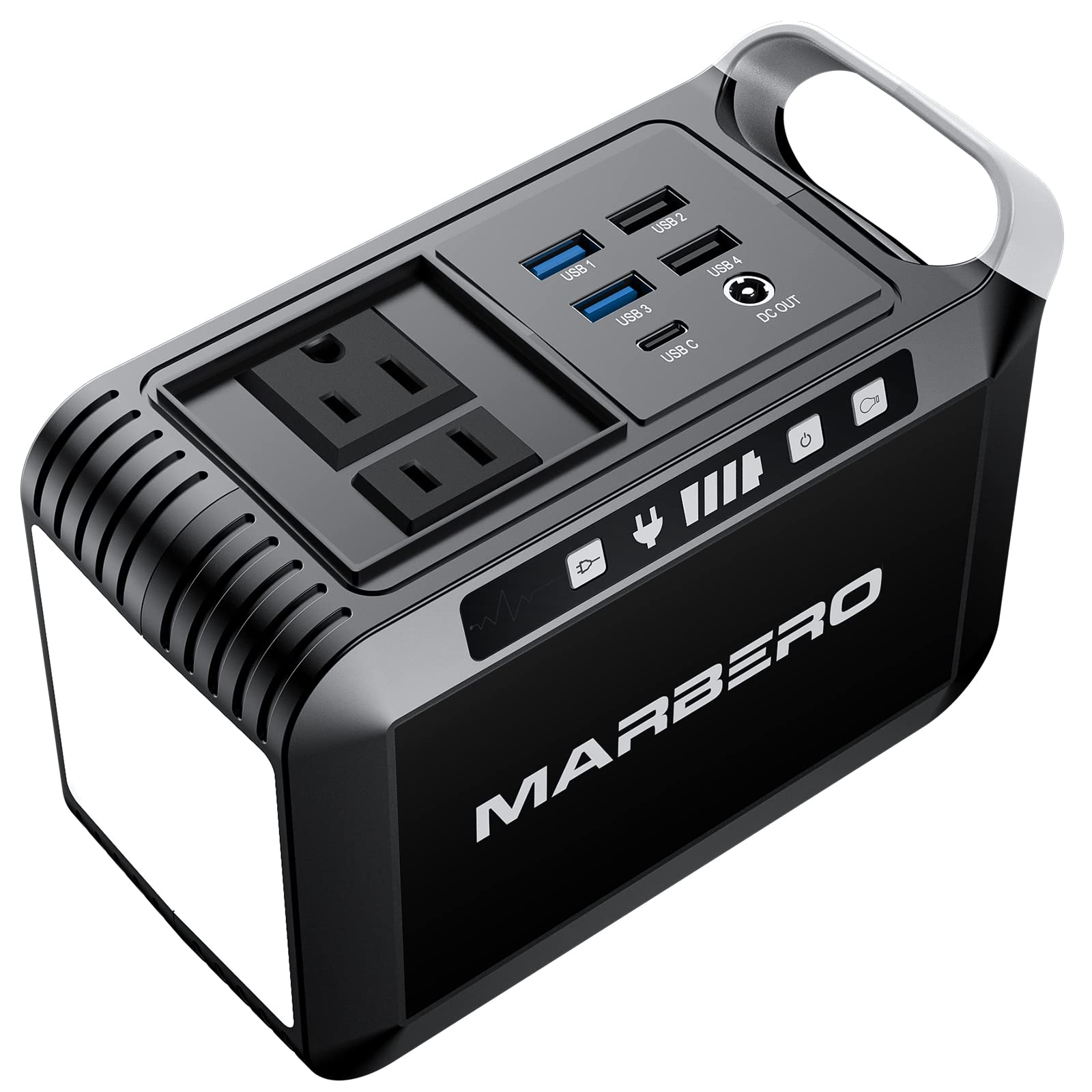 Marbero Portable Power Bank With Ac Outlet, Peak 120W/110V Portable Laptop Battery Bank, 24000Mah Charger Power Supply With Ac O
