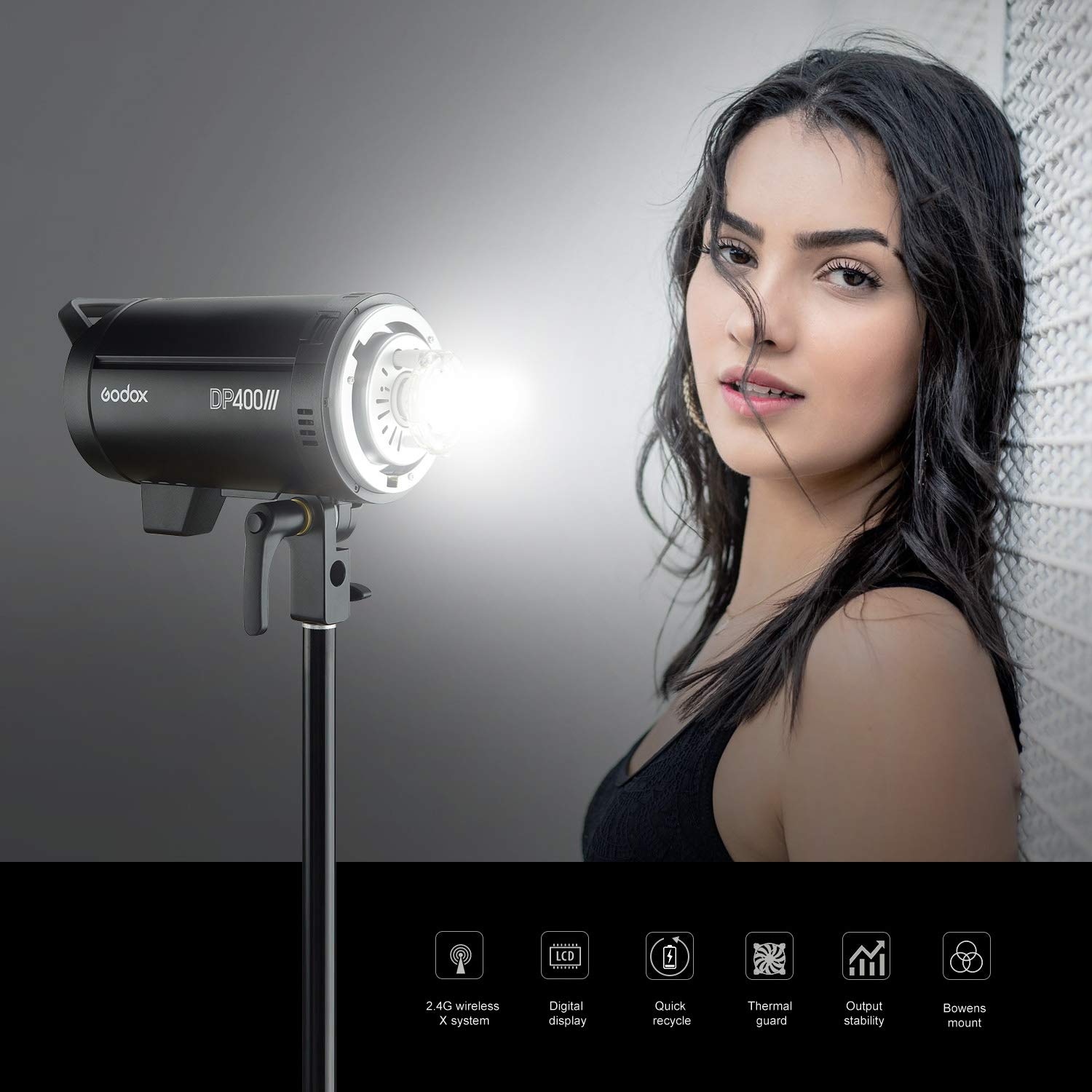 Godox Dp400Iii Studio Flash Light 400Ws 2.4G Wireless X System Strobe Lighting With Bowens Mount 5600K Color Temperature Photogr
