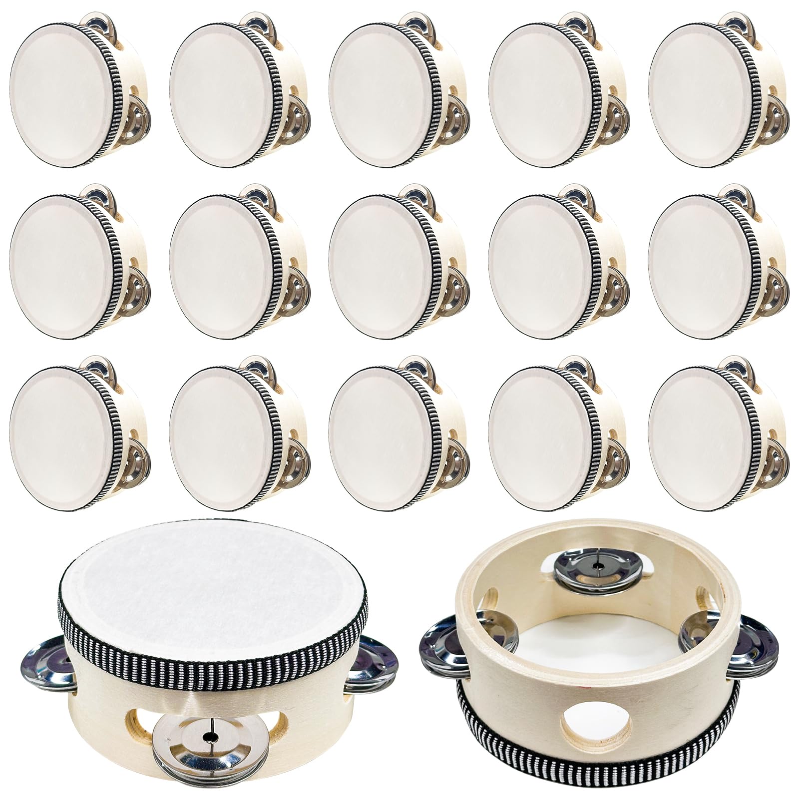 50 Pcs 4 Inch Mini Tambourines Bulk Tambourine For Church Panderos De Danza Cristianos Wedding Tambourines Bulk For Adults Mini 