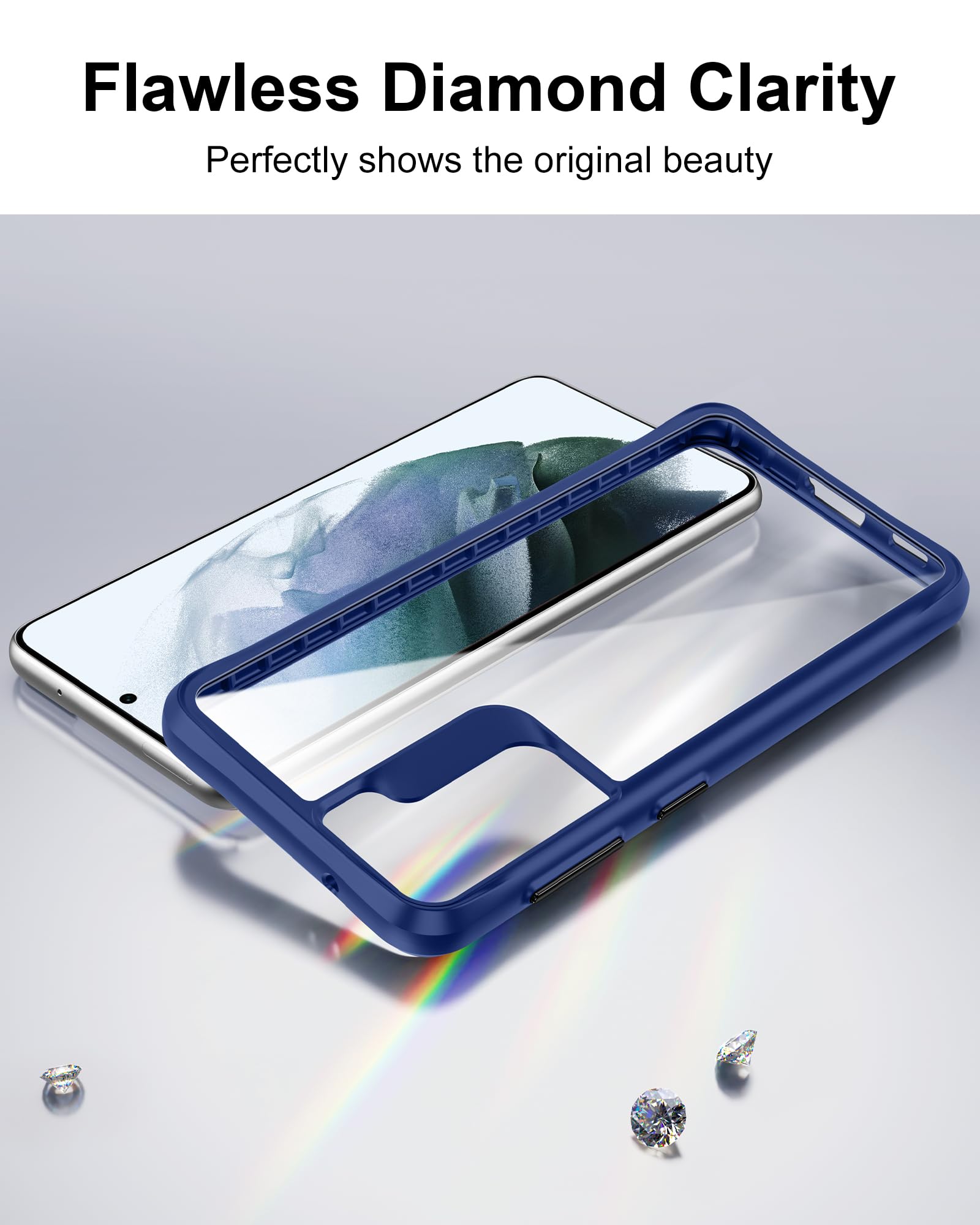 Hoomil Case For Samsung Galaxy S21 Fe (Only 6.4 Inch), Non Yellowing, Drop Protection, Anti Scratch Transparent Hard Back Phone