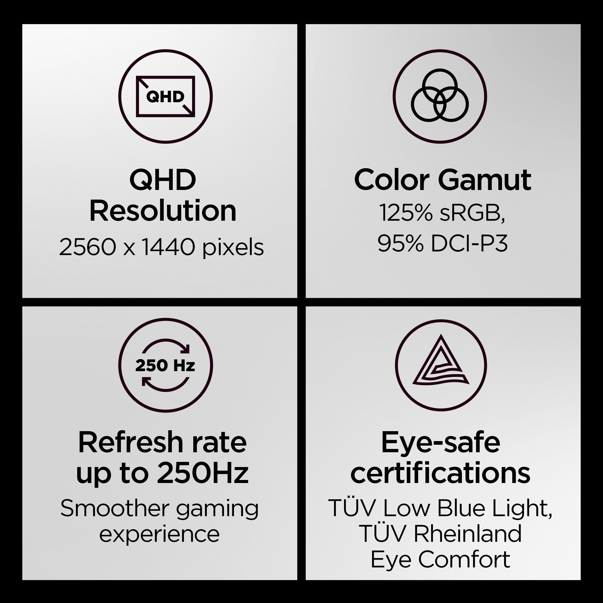 Lenovo Legion Y27Qf-30 Gaming Monitor, 27    Qhd Display, 250Hz, 0.5Ms Response, Amd Freesync Premium, 400 Nits, Lift/Tilt/Pivot