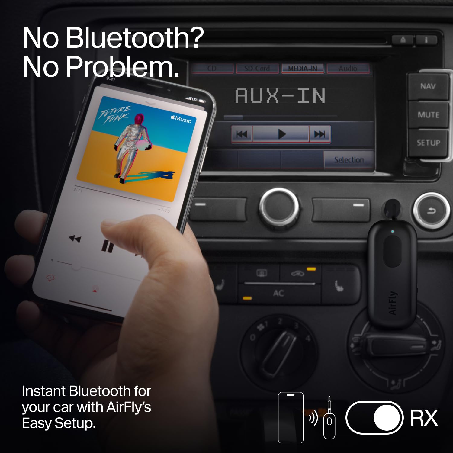 Twelve South Airfly Pro Bluetooth Wireless Audio Transmitter/Receiver For Up To 2 Airpods/Wireless Headphones; Use With Any 3.5