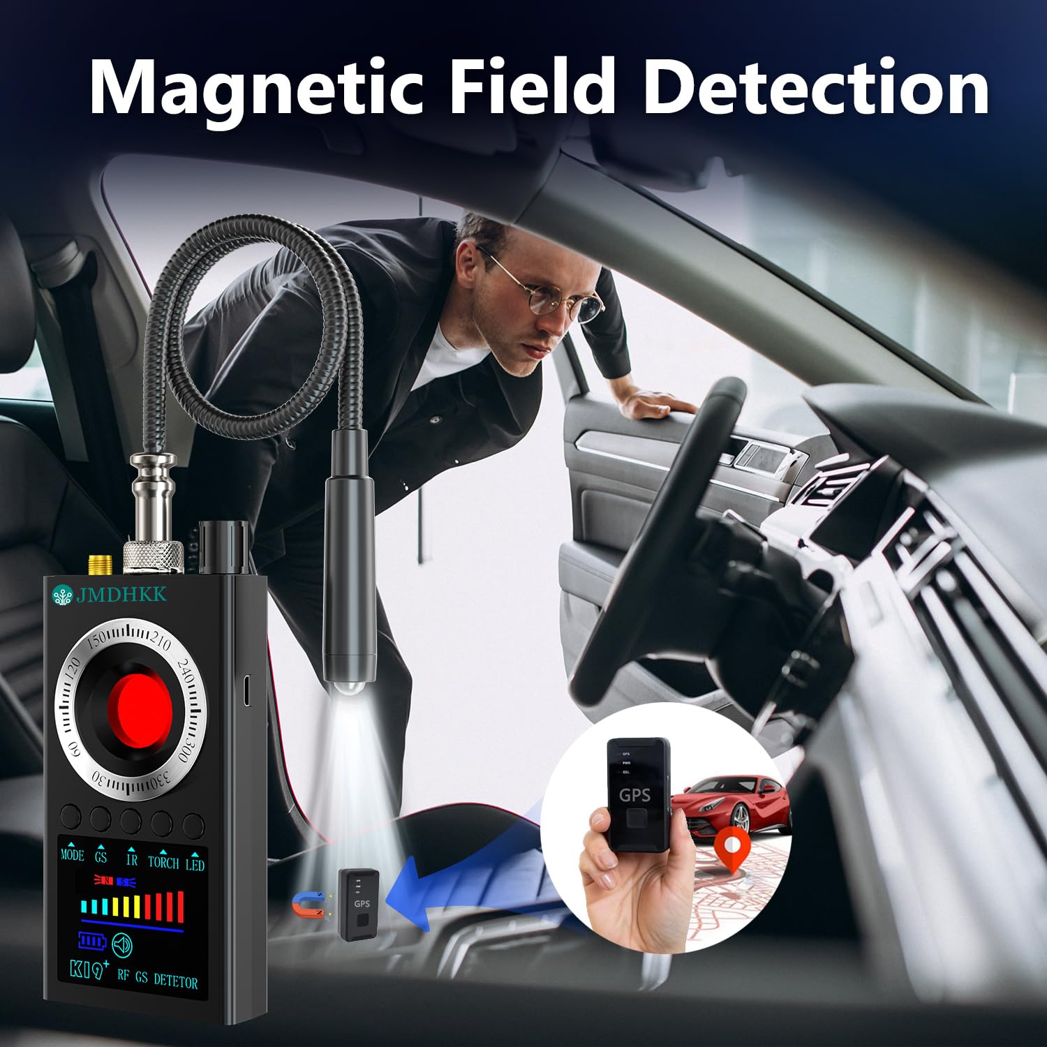 Jdmhkk Hidden Camera Detector Bug Detector,Rf Signals Detetor, Spy Camera Finder For Travelers, Hotel   Personal Privacy Protect