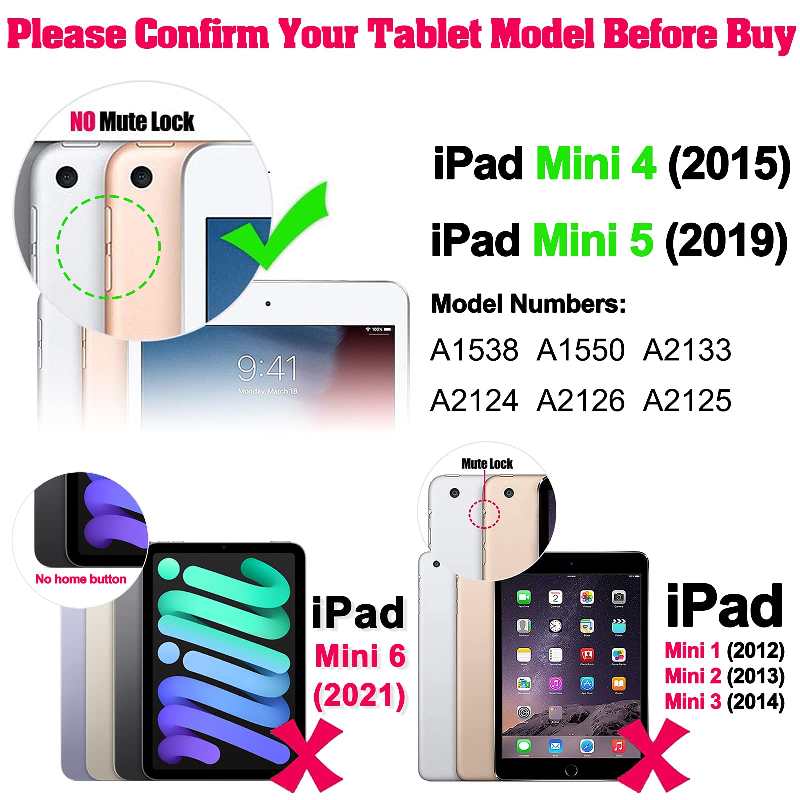 Batyue Ipad Mini 5 Case,Ipad Mini 4 Case, Heavy Shockproof Drop Case With Pencil Holder, 360 Swivel Stand, Shoulder Strap;Cover