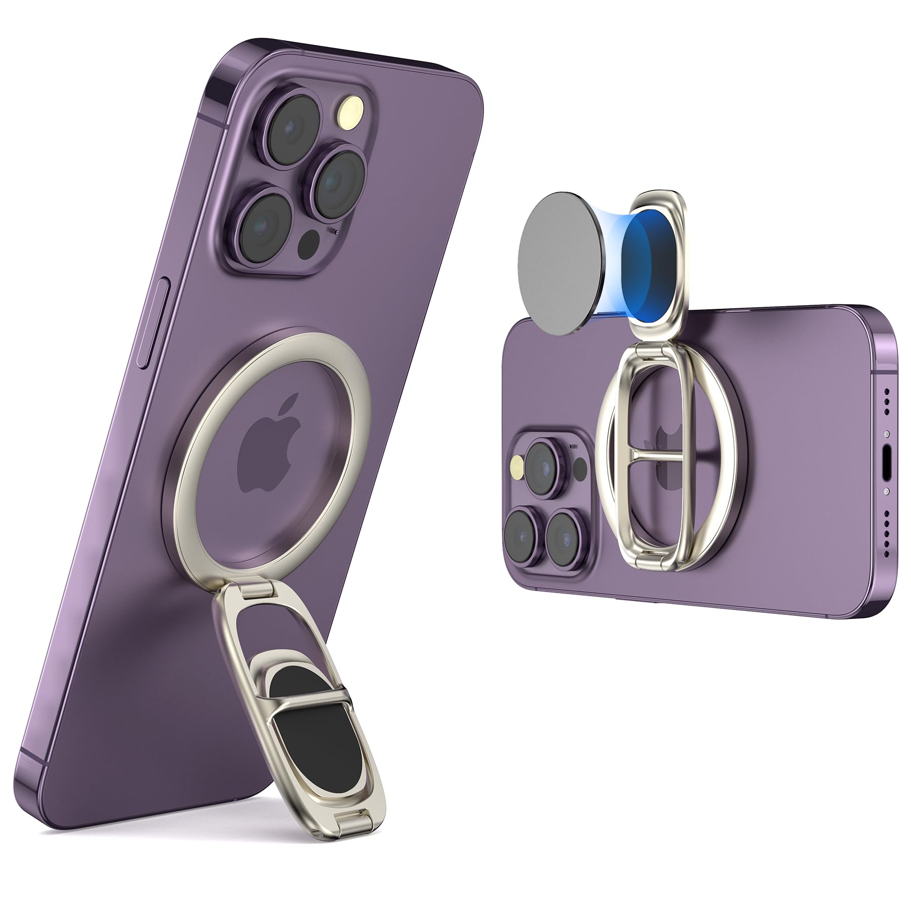 Allengel For Husband Magnetic Phone Grip Ring Holder For Magsafe, Magnet Cell Phone Grip Stand Finger Ring Kickstand Magnetic Co