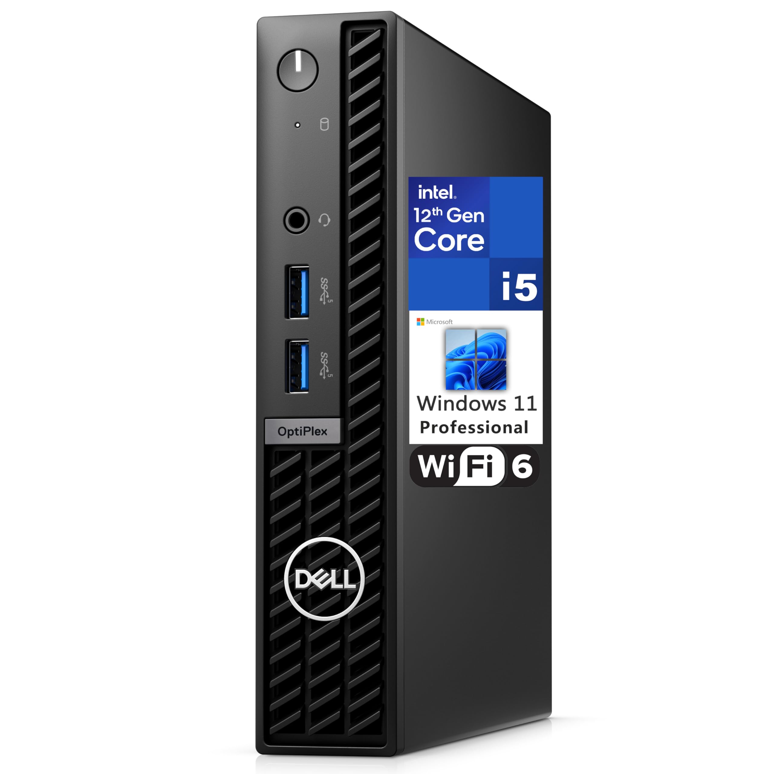 Dell OptiPlex 7000 7010 MFF Micro Form Factor 1.2L Business Desktop Computer, 12th Gen Intel Hexa-Core i5-12500T (Beat i7-11700T