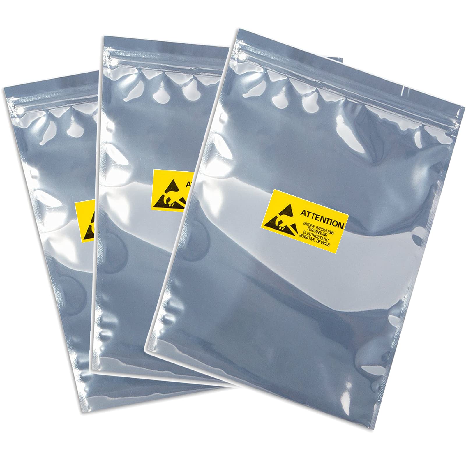 Kukubags 15Pcs 11X15 Inch Anti Static Bag With 15Pcs Antistatic Labels, Static Free Bag For Electronics, Large Resealable Non St