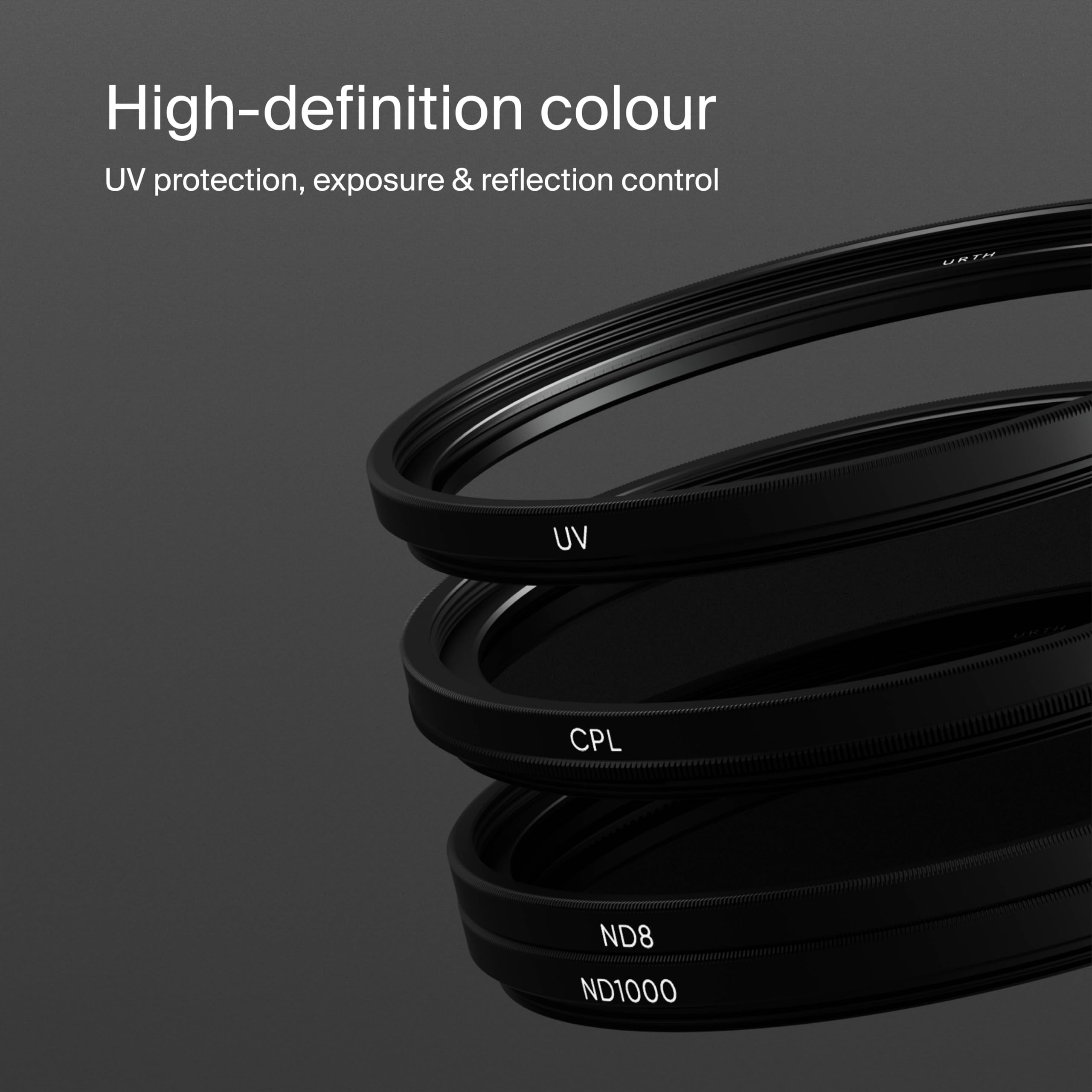 Urth 52Mm 4 In 1 Lens Filter Kit (Plus+)   Uv, Cpl, Neutral Density Nd8, Nd1000, Multi Coated Optical Glass, Ultra Slim Camera L