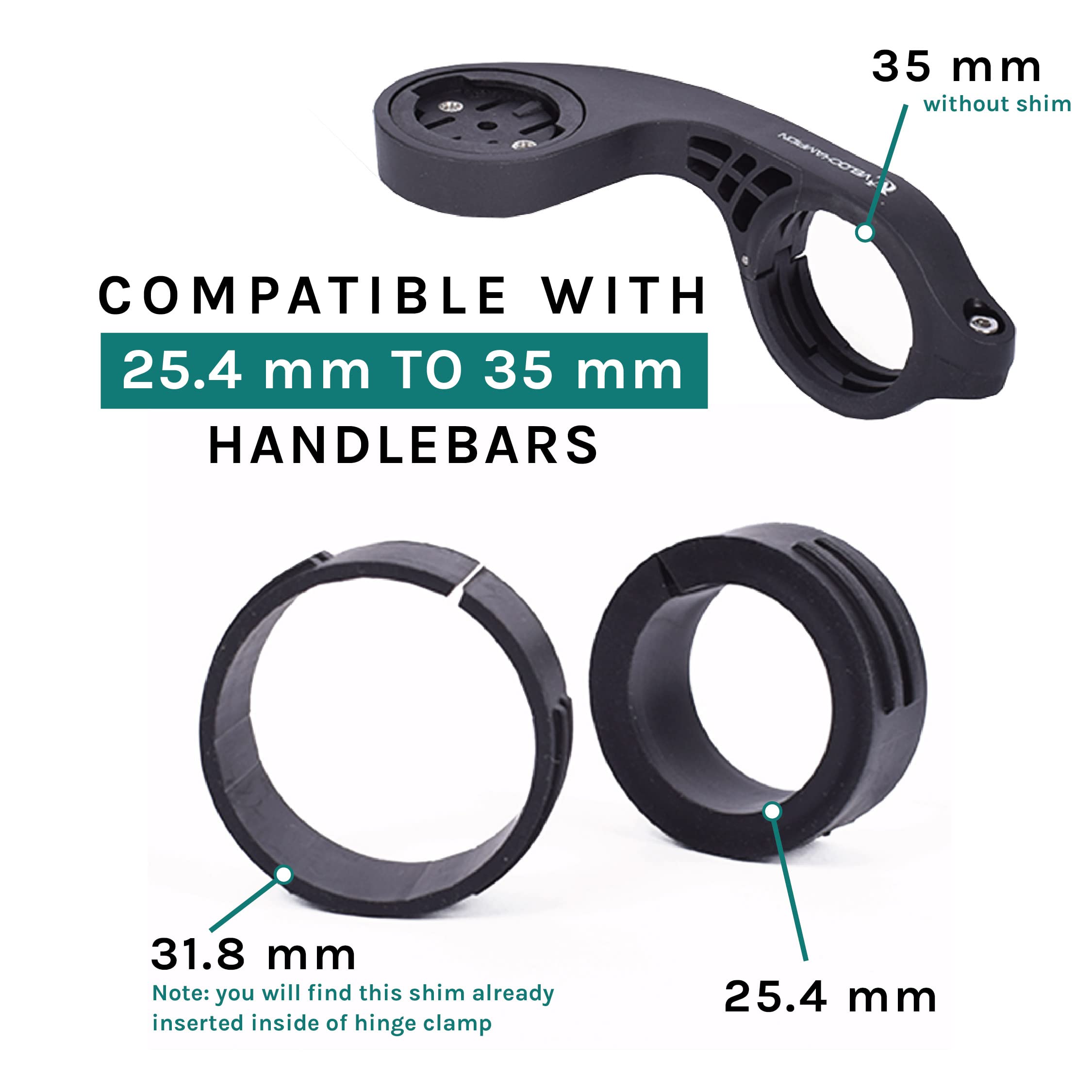 Velochampion Out Front Gps Computer Handlebar Mount Compatible With Garmin 130/530/540/820/830/840/1030/1040 And Edge Explore. S