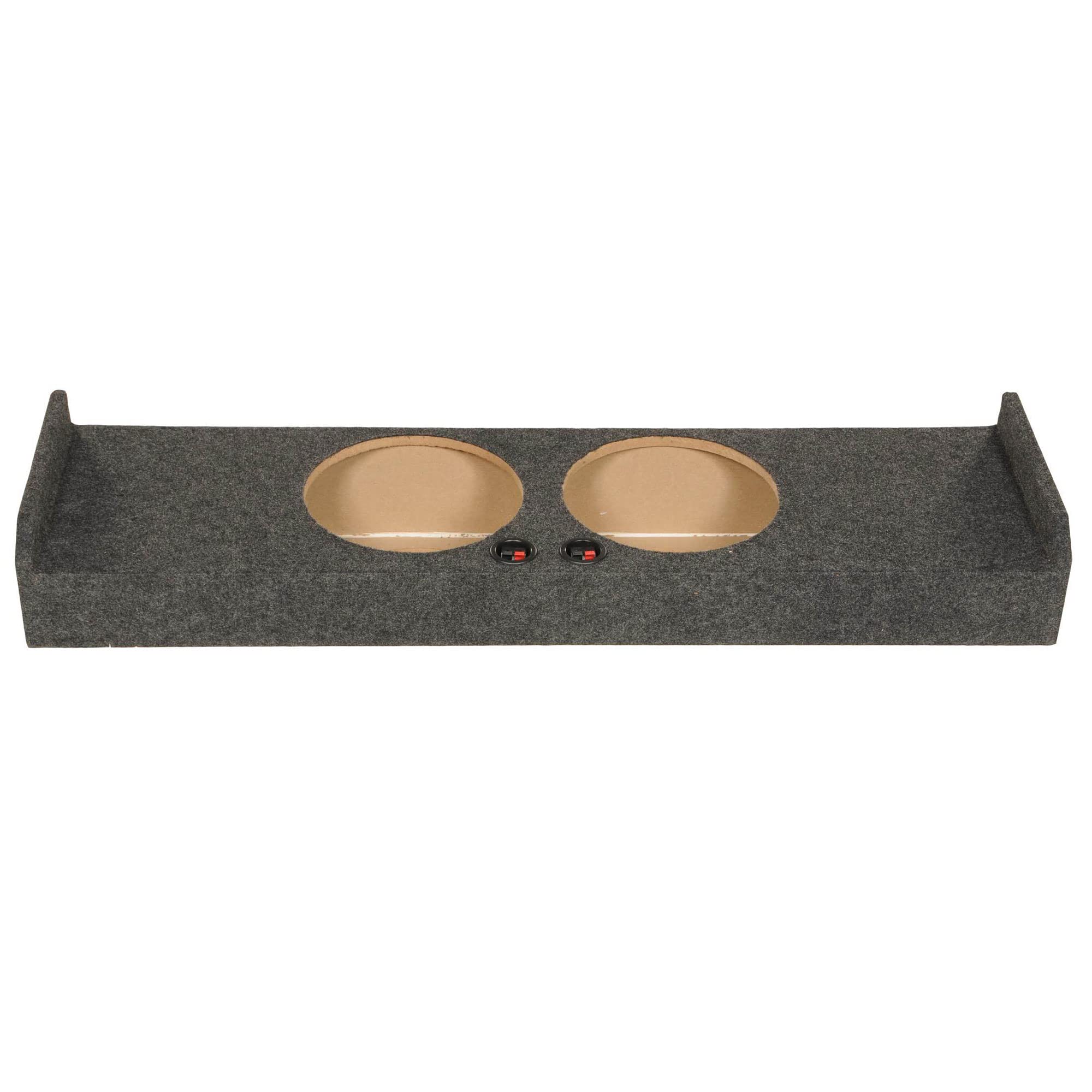 Q Power FORD12 2009DF Dual 12-Inch Custom Fit Speaker Box for Ford F150 Xcab/Super Crew Truck 2009-2014 Engineered Wood Charcoal