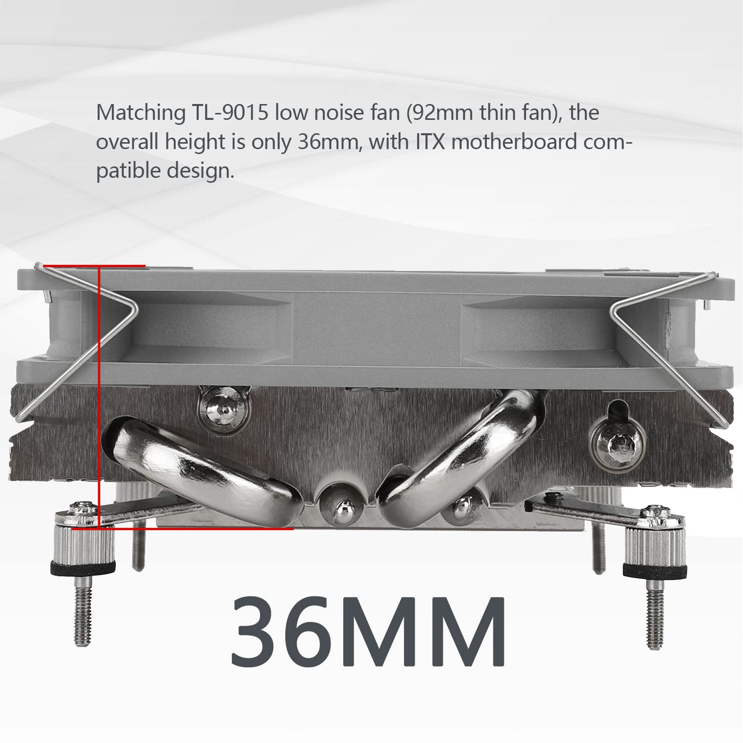 Thermalright Axp90 X36 Low Profile Itx Cpu Cooler, 36Mm Height, Tl 9015 Slim Pwm Cpu Fan, Computer Itx Heatsink Cooler, For Amd: