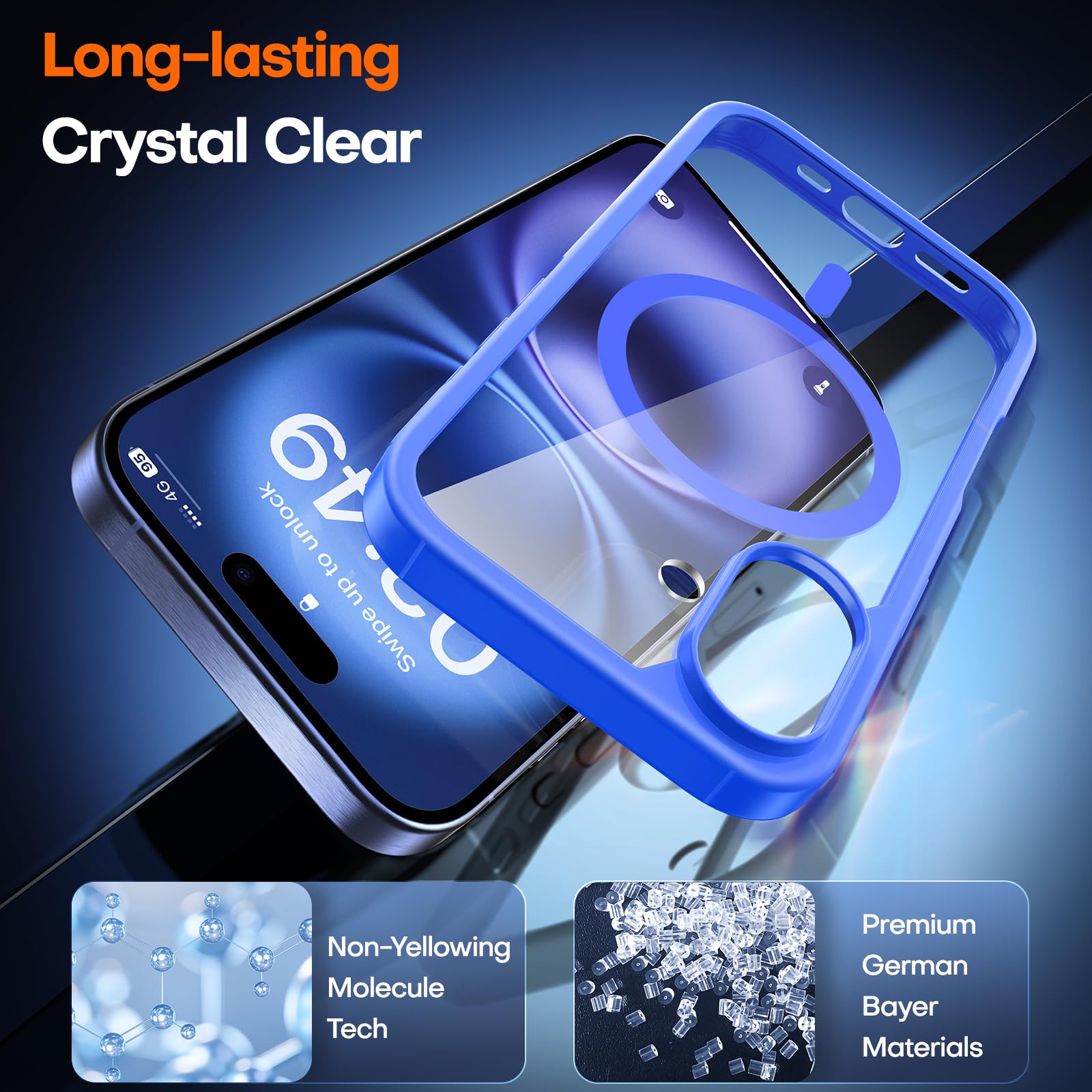 Tauri 3 In 1 For Iphone 16 Case, Compatible With Magsafe [Anti Yellowing] With 2X Screen Protectors, Military Grade Protection,