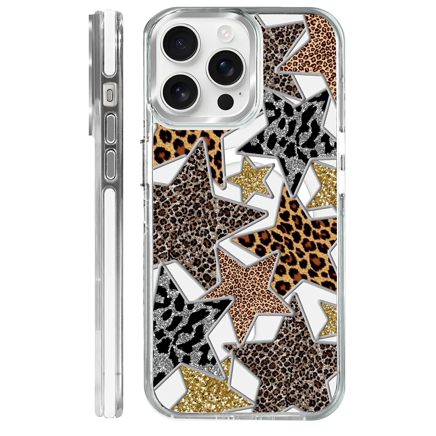 OKBUOK for iPhone 14 Pro Case [Compatible with Magsafe],Girls Women Clear Magnetic Case Silicone Shockproof Protective Cover wit