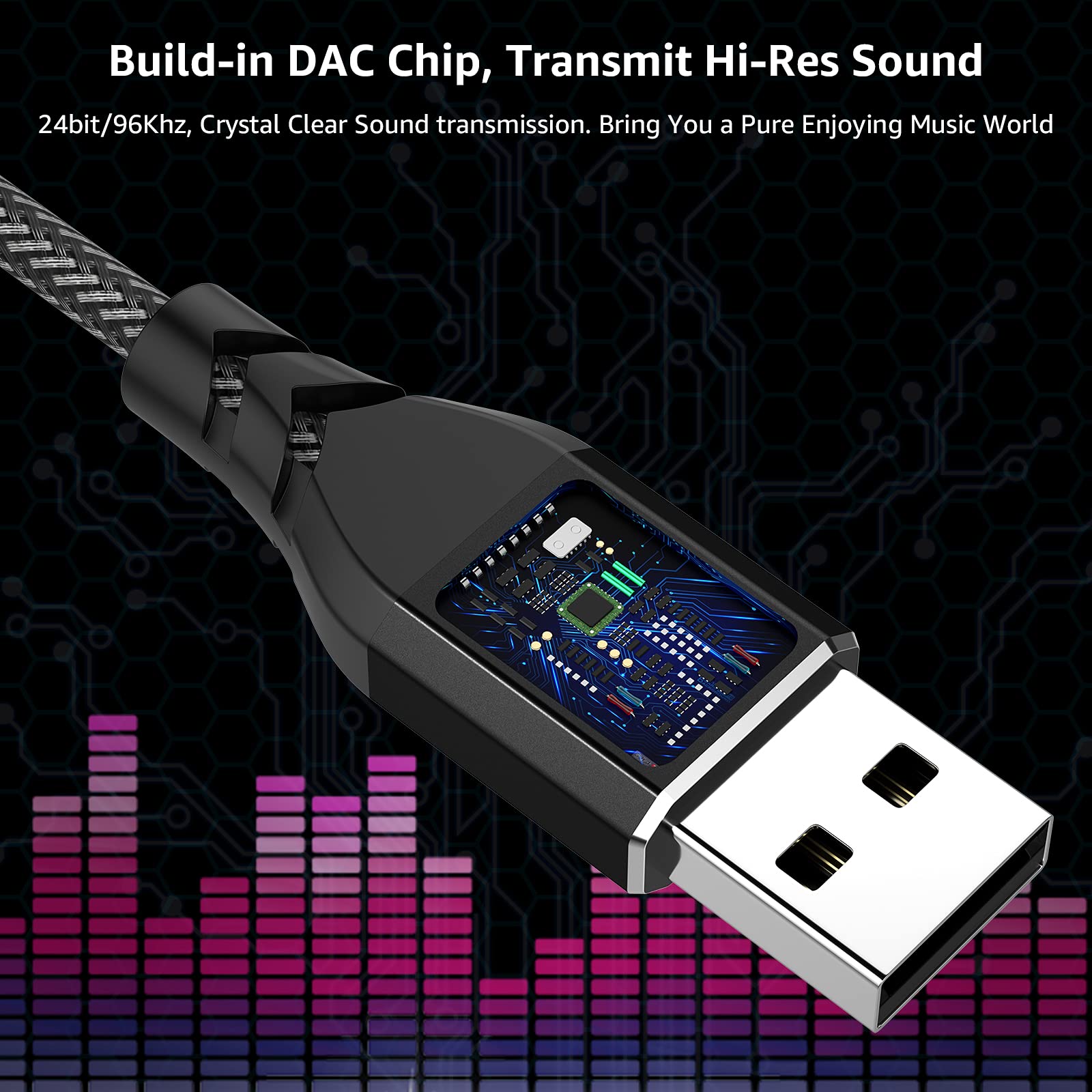 Usb To 3.5Mm Jack Audio Adapter, Apetoo External Stereo Sound Card Usb To Aux Jack Adapter Aux Dongle Cable Cord For Headphones