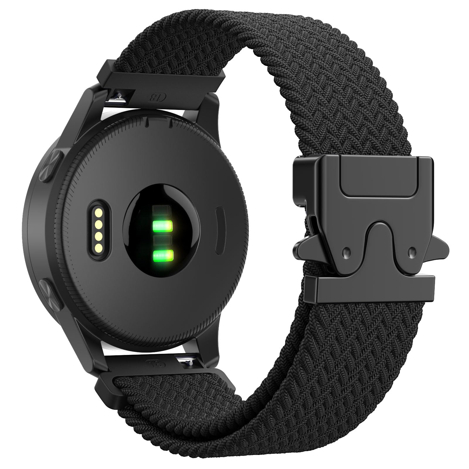 Astorgos Braided Nylon Watch Band Compatible with Garmin Venu 4 41mm/3S/2S;Forerunner 265S/255S;Vivoactive 4S/Vivomove 3S, 18mm 