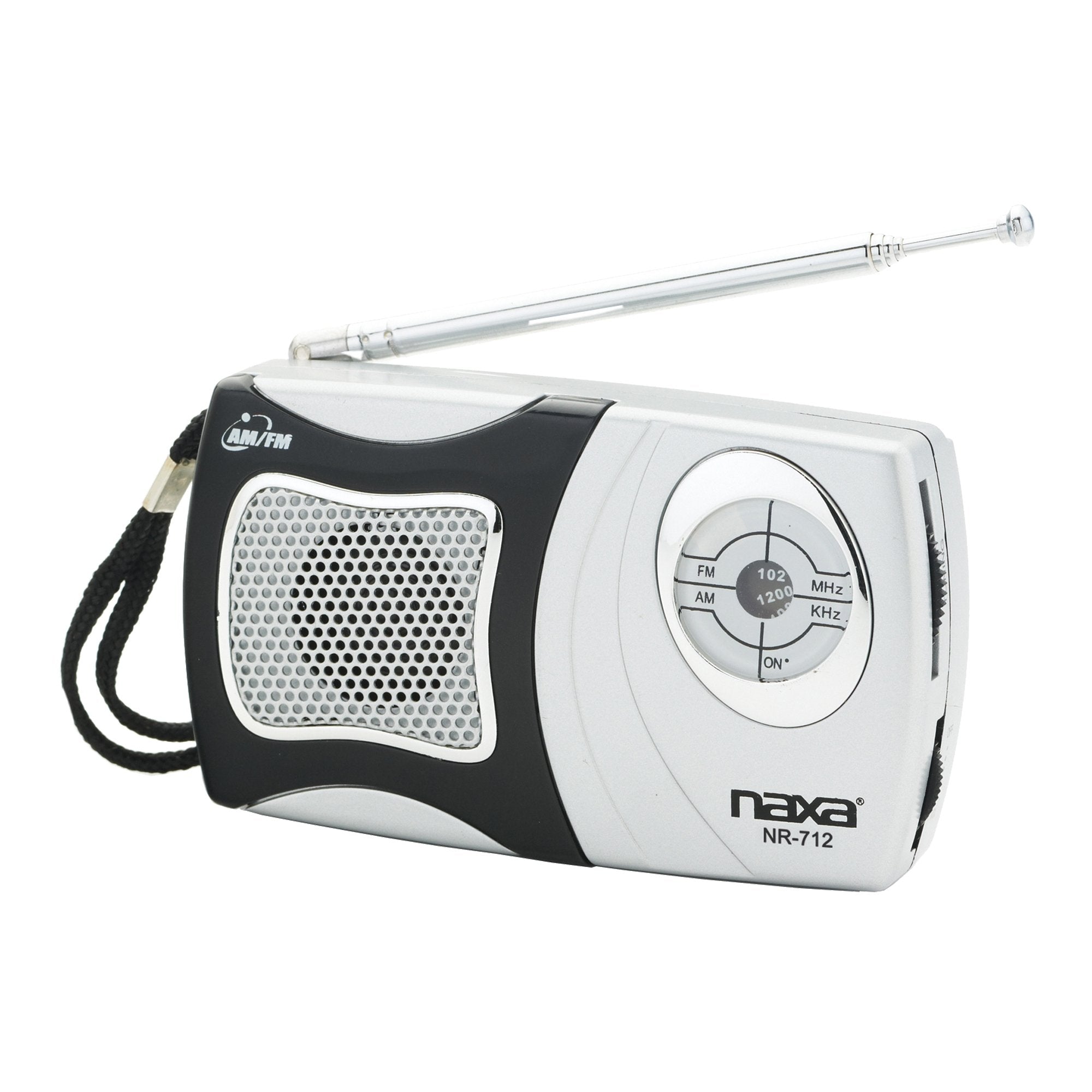 Naxa Electronics Nr 712 Am/Fm Mini Pocket Radio With Built In Speaker, Black