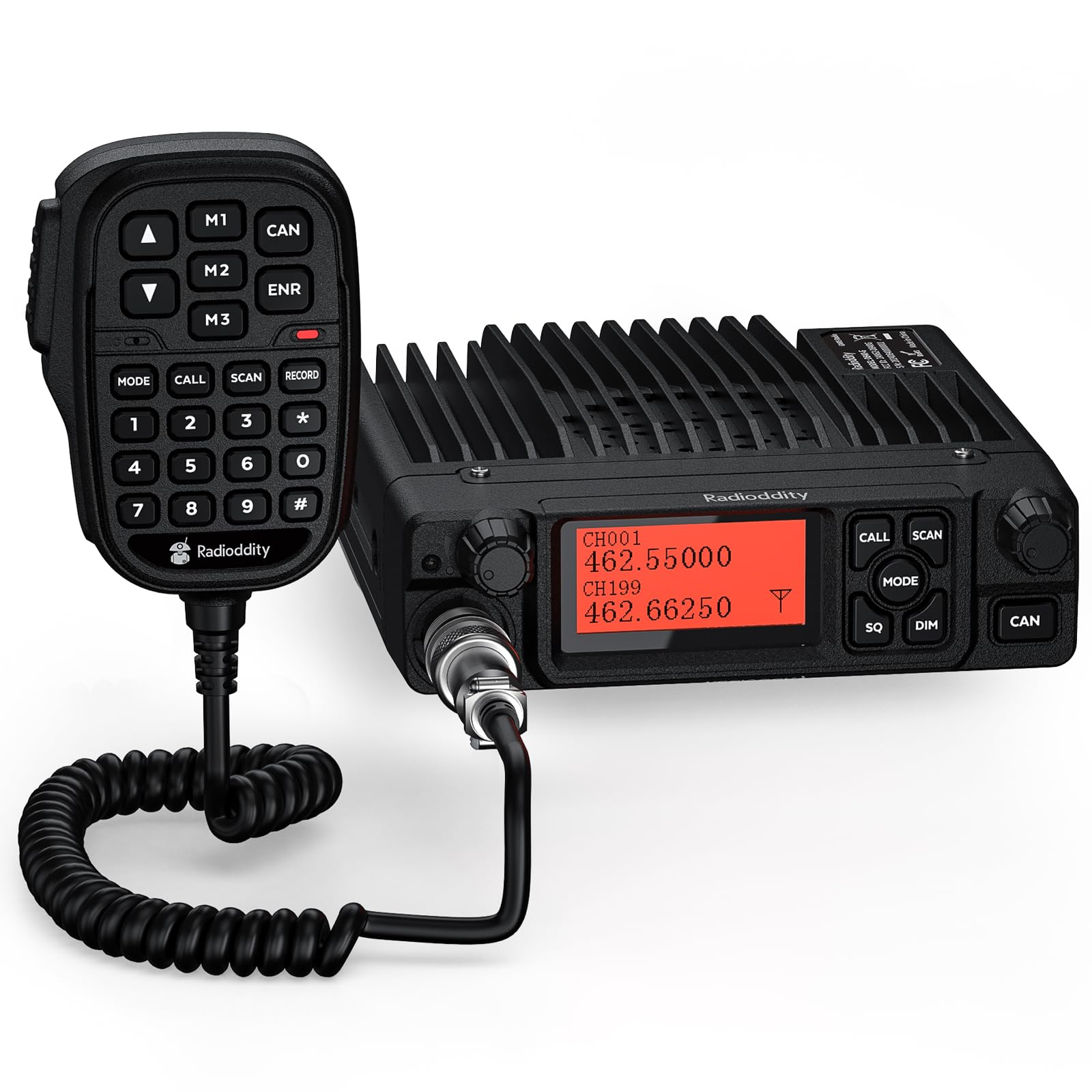 Radioddity Db40 G Gmrs Mobile Radio, 40 Watts Long Range Two Way Radio, Gmrs Repeater Capable, 199 Channels, Supports Uhf Scanni