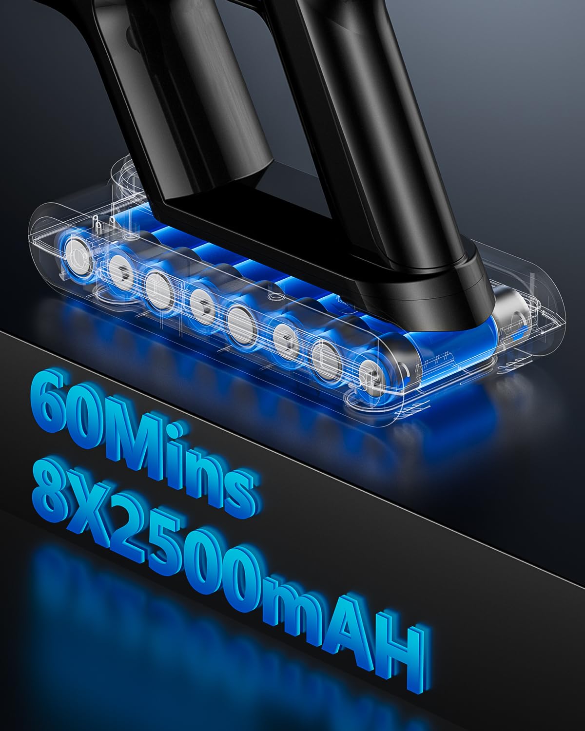 Cordless Vacuum Cleaner, 45Kpa 550W 60Mins Vacuum Cleaners For Home, Stick Vacuum With Led Touch Screen, Anti Tangle Wireless Va